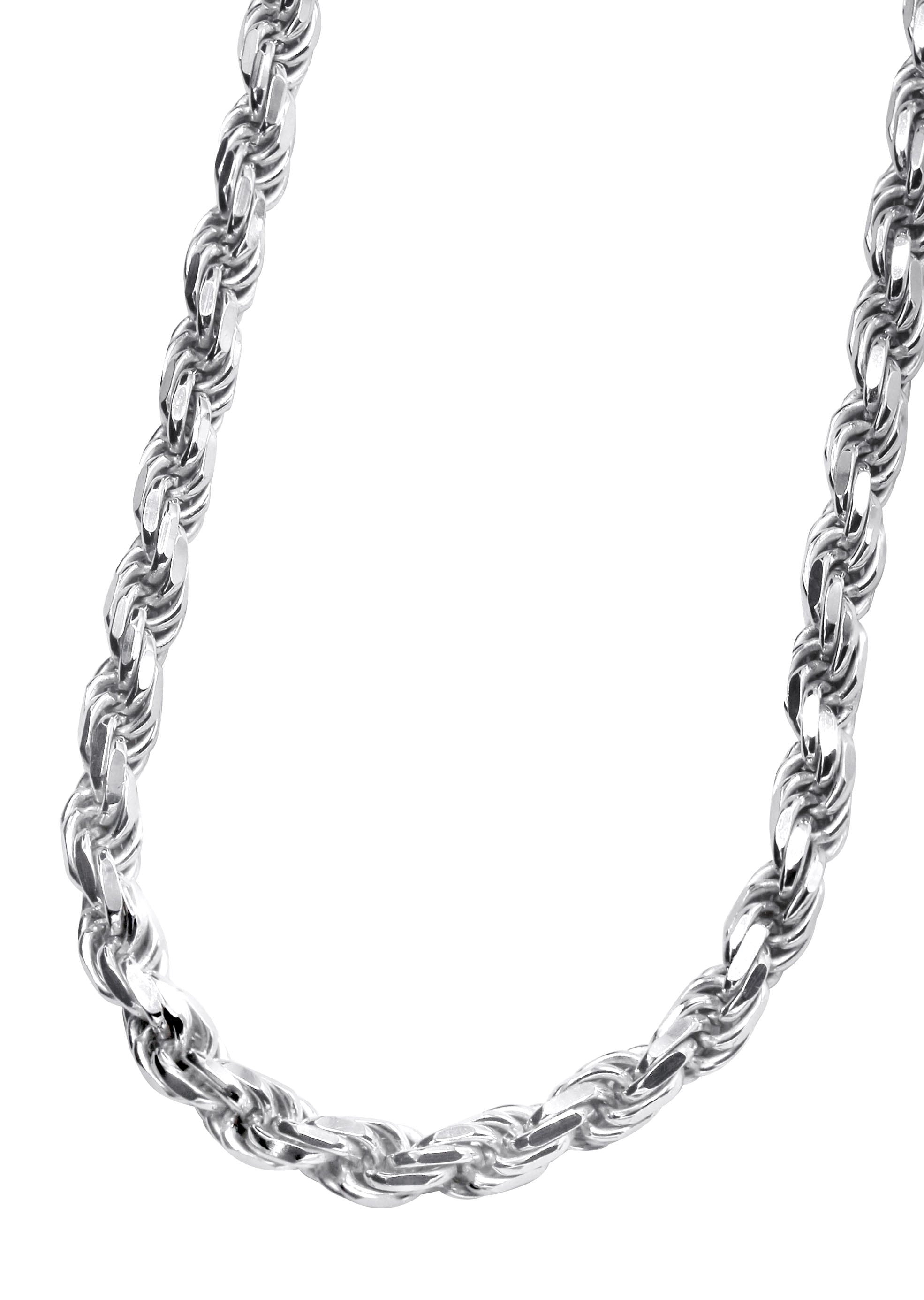 Manufacturer 43 Silver Chain - Mens White Chain / Rope Chain / 6 mm