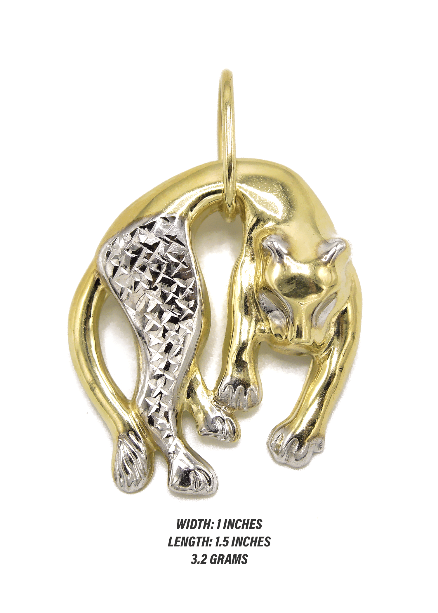Manufacturer 1 10K Yellow Gold Feline Pendant | 3.2 Grams