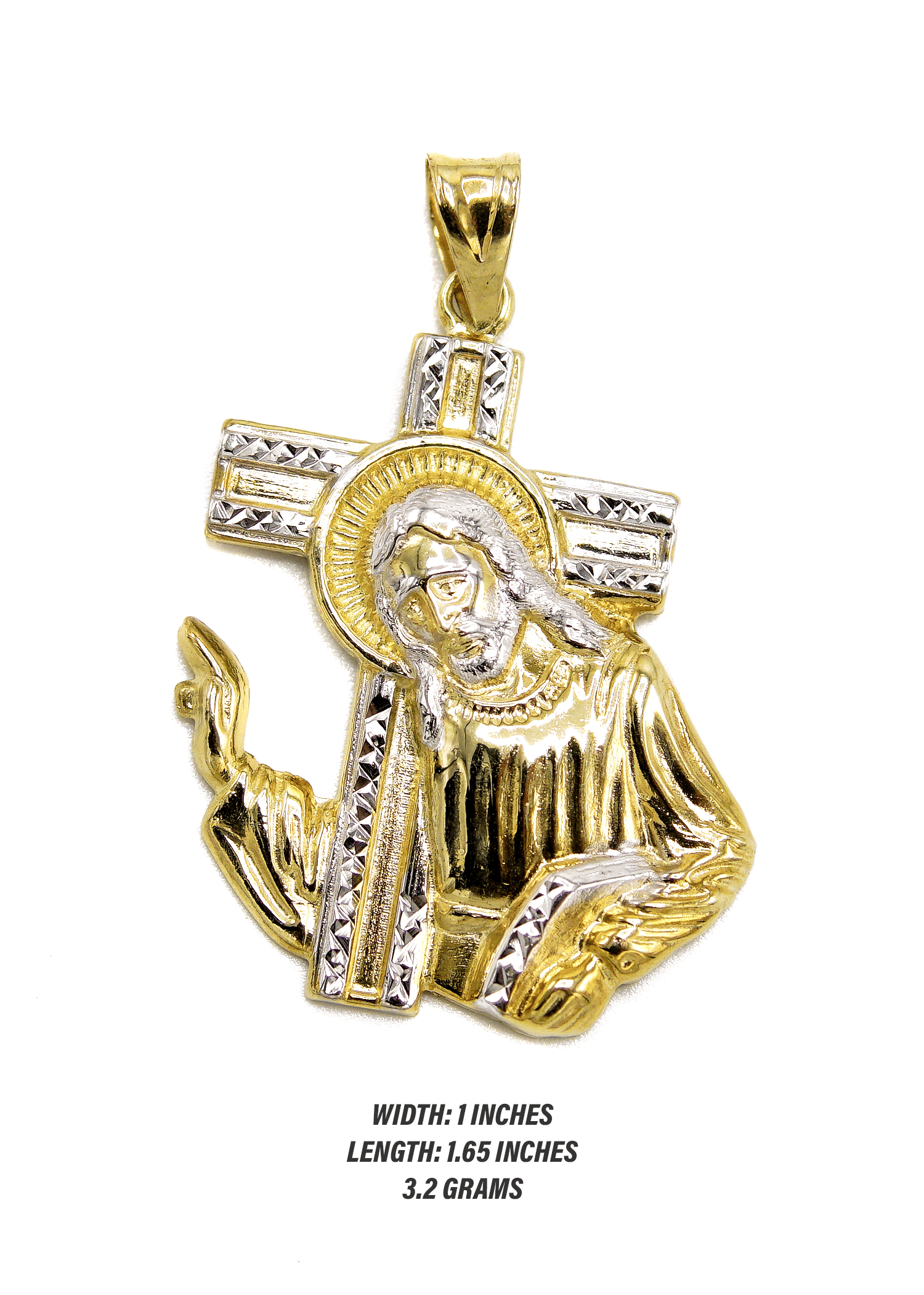 Manufacturer 1 10K Gold Jesus Cross Pendant | 3.2 Grams