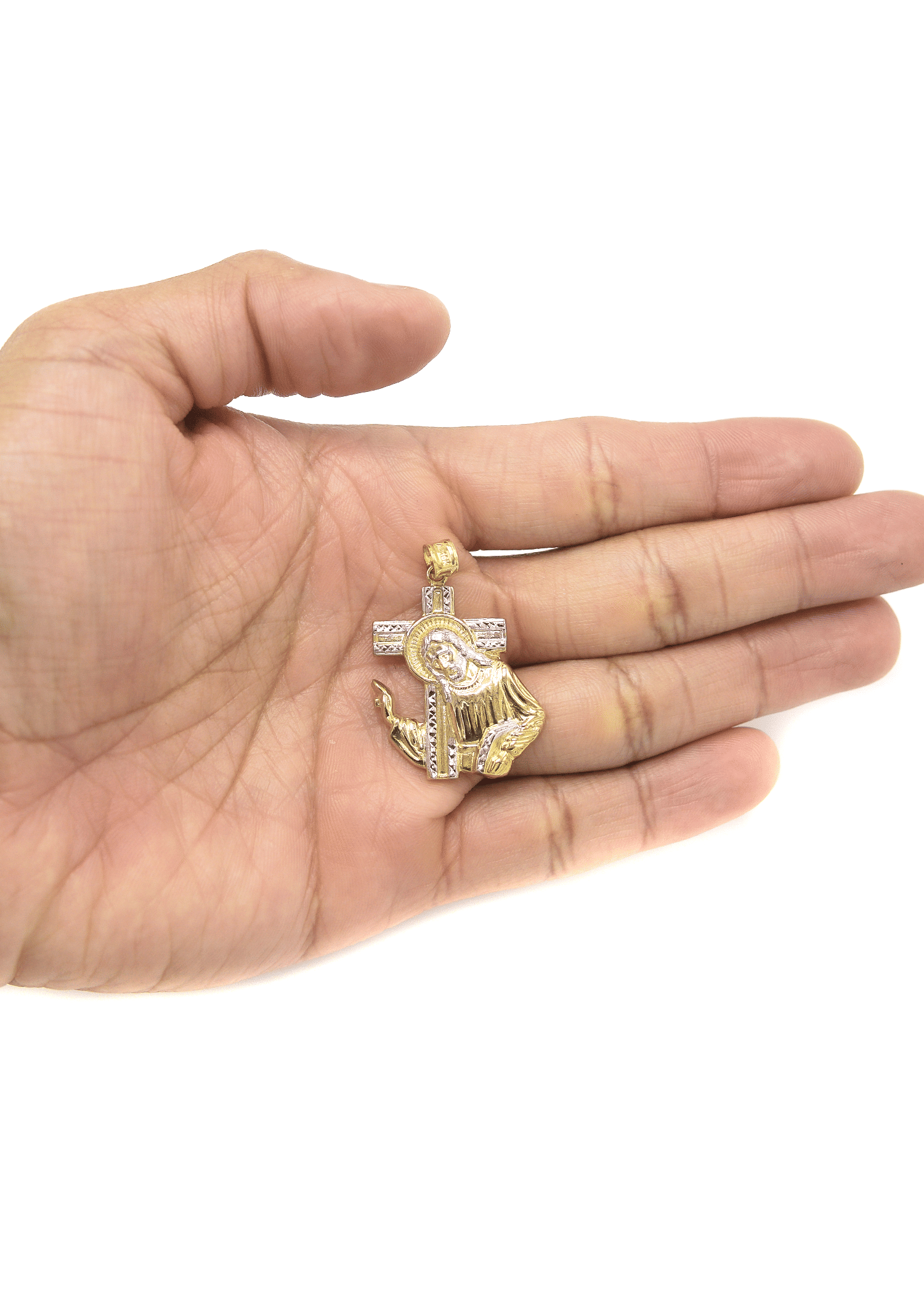 Manufacturer 1 10K Gold Jesus Cross Pendant | 3.2 Grams