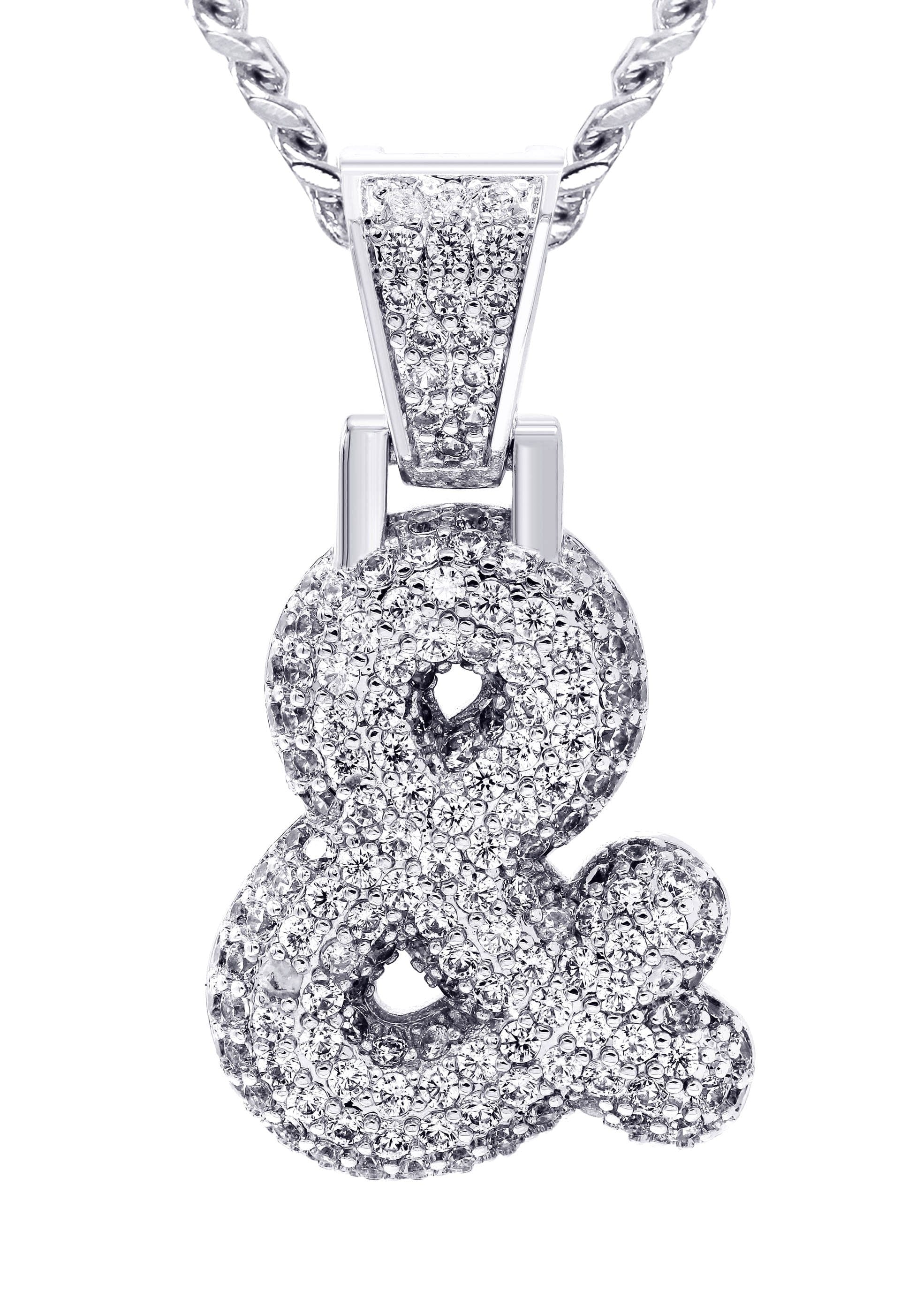 Manufacturer 30 White Gold Plated Cuban Link Chain & & Pendant | Appx. 15.8 Grams