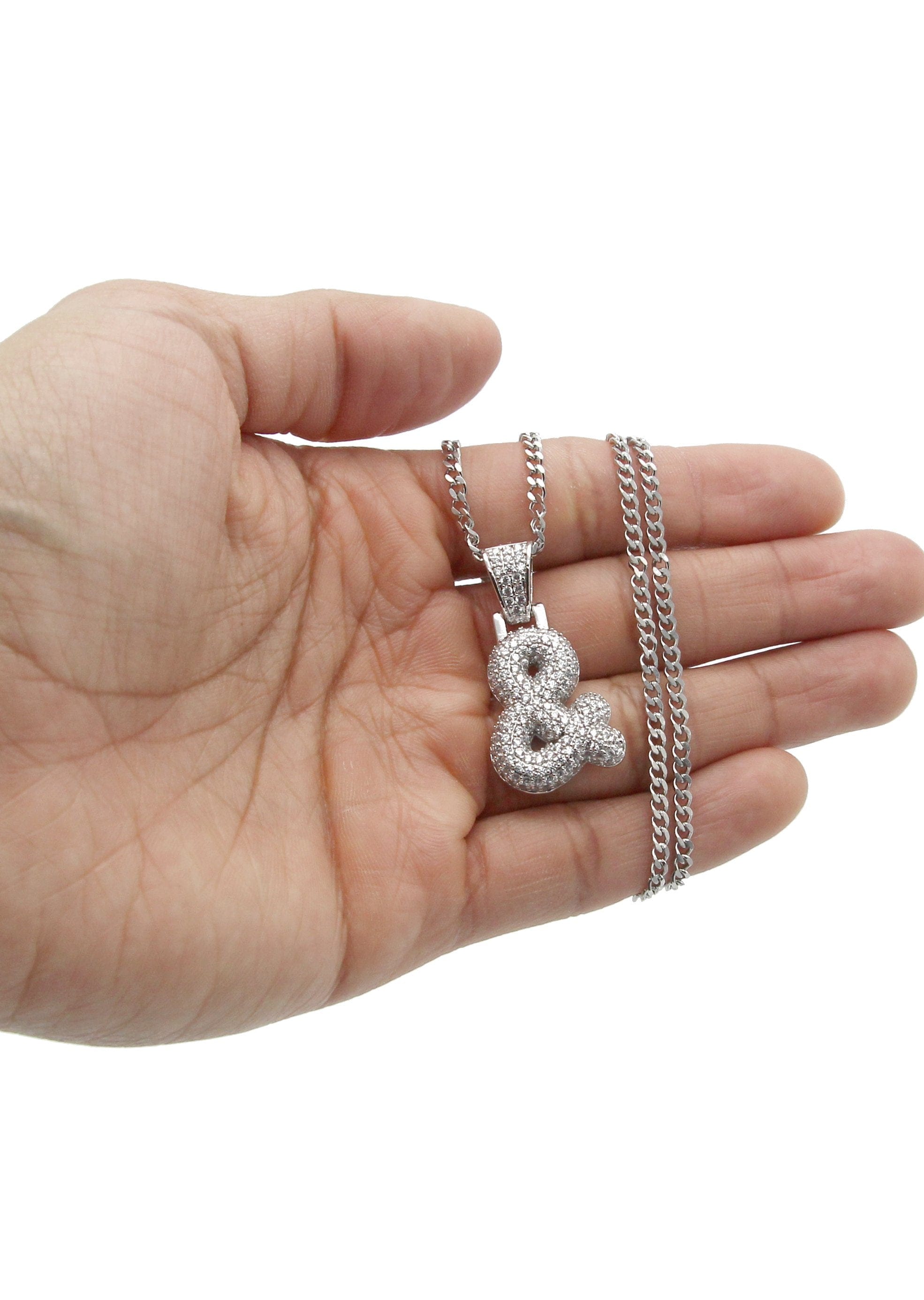 Manufacturer 30 White Gold Plated Cuban Link Chain & & Pendant | Appx. 15.8 Grams