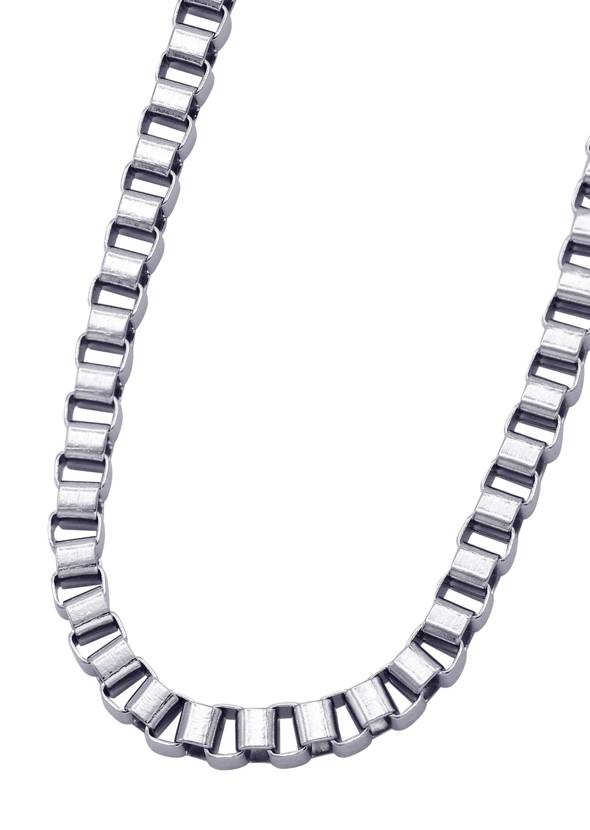 Manufacturer 30 White Gold Plated Box Chain