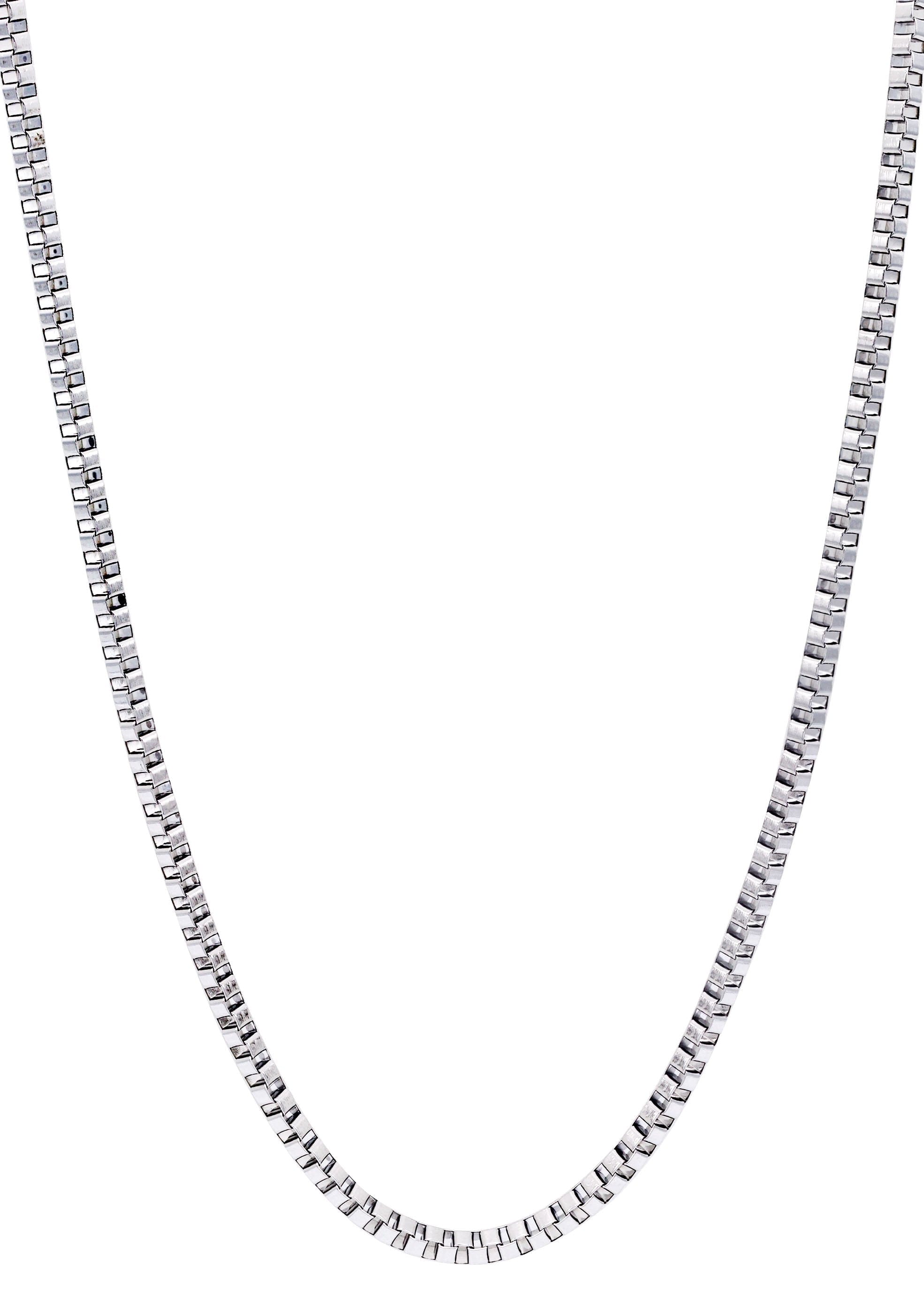 Manufacturer 30 White Gold Plated Box Chain