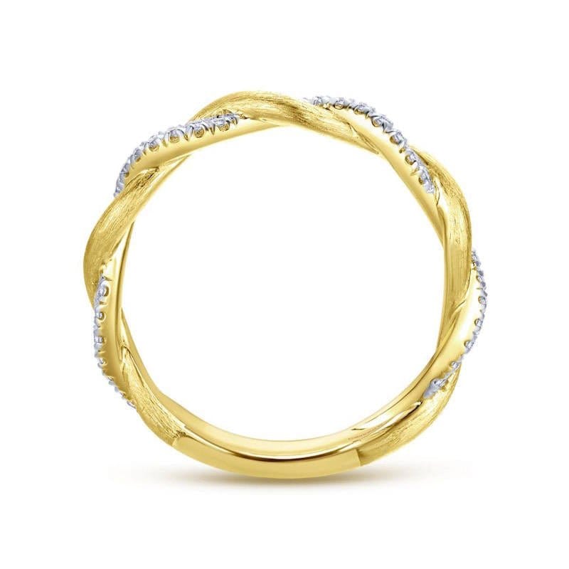 Gabriel & Co. Fashion Gabriel & Co 14k Yellow Gold Stackable Diamond Ring - LR50886Y45JJ