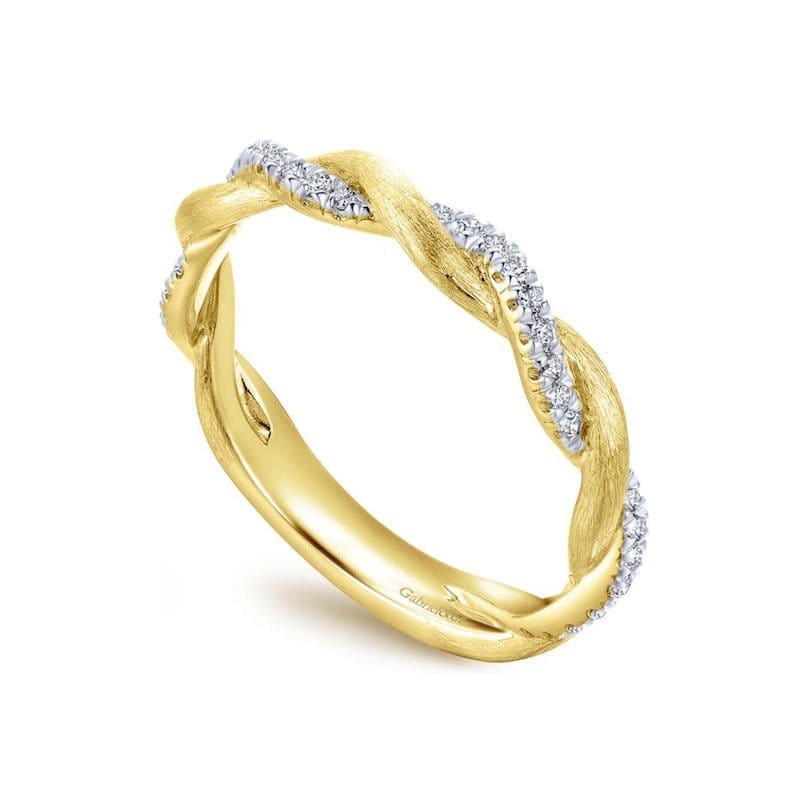 Gabriel & Co. Fashion Gabriel & Co 14k Yellow Gold Stackable Diamond Ring - LR50886Y45JJ