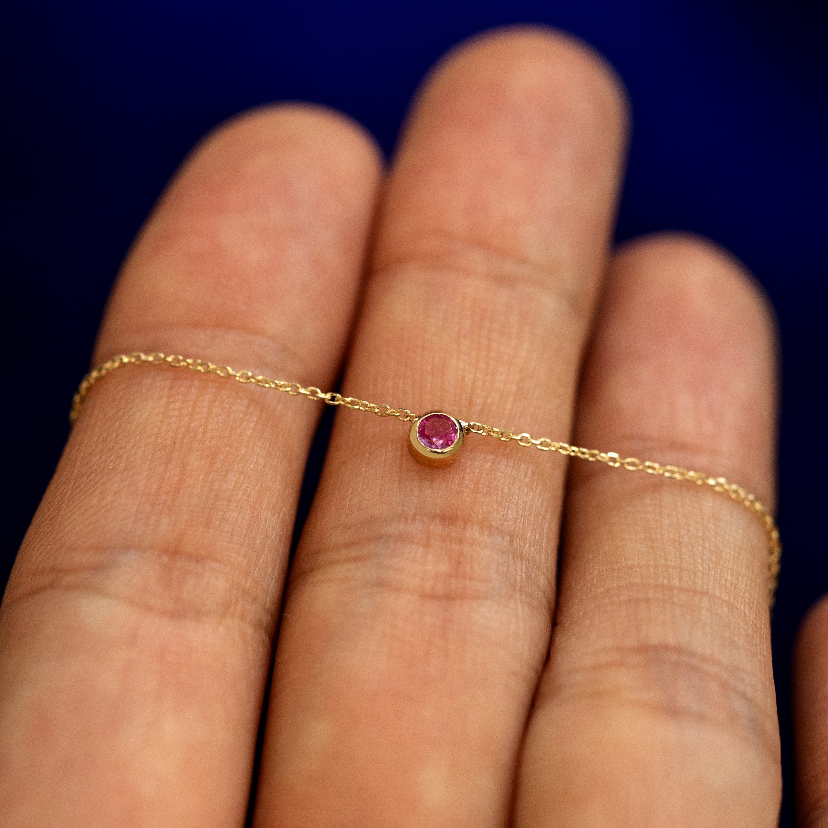 Automic Gold Studio Bezel Set Gemstone Necklace