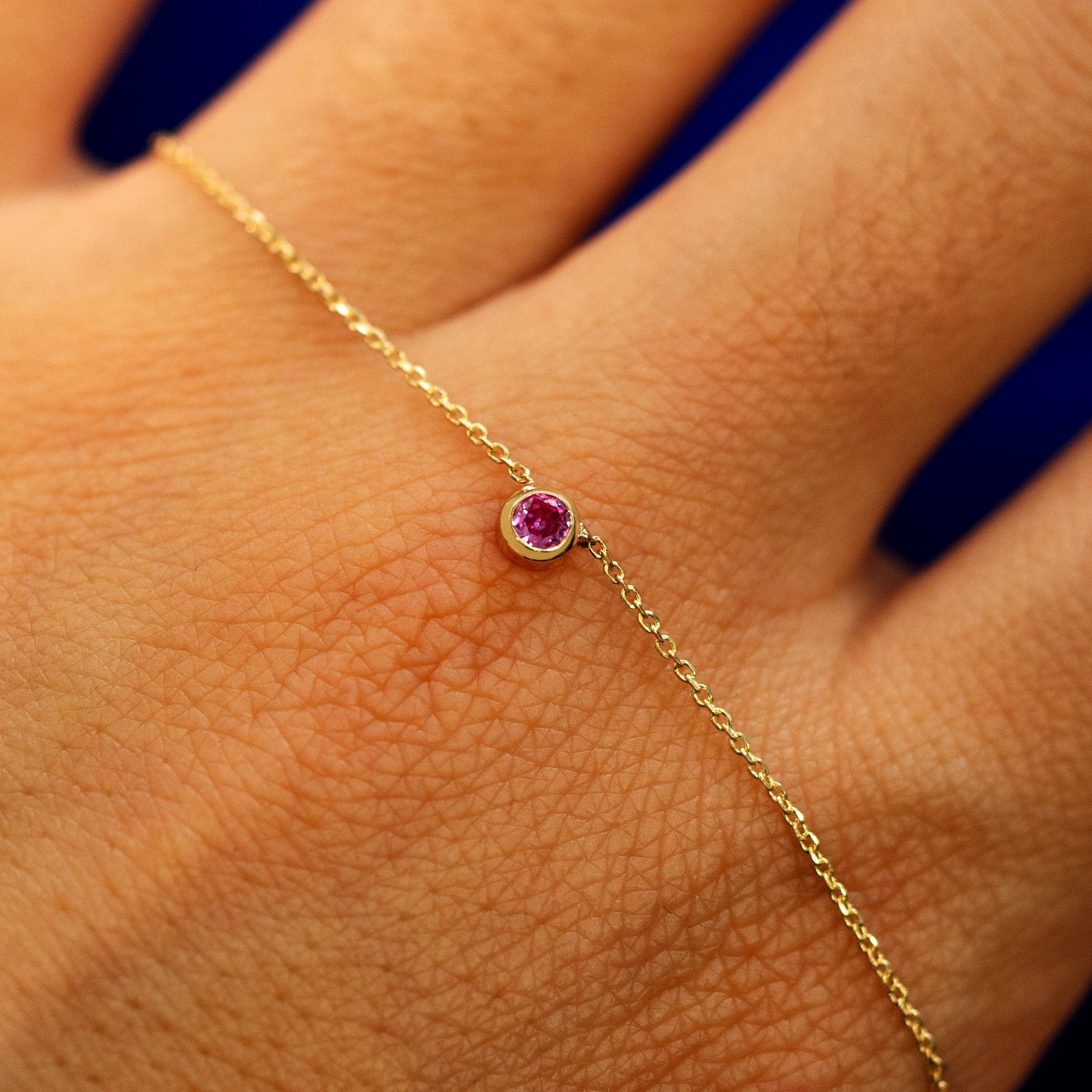 Automic Gold Studio Bezel Set Gemstone Necklace