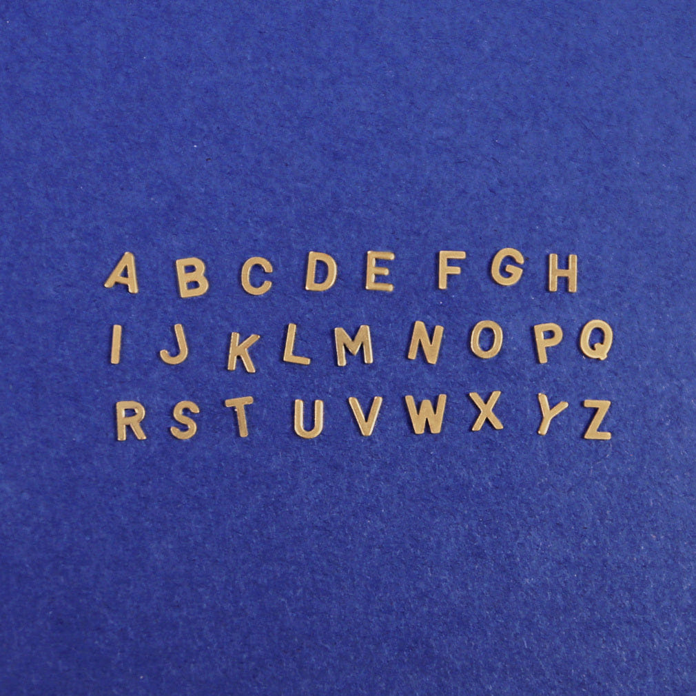 Automic Gold Studio Block Initial Necklace