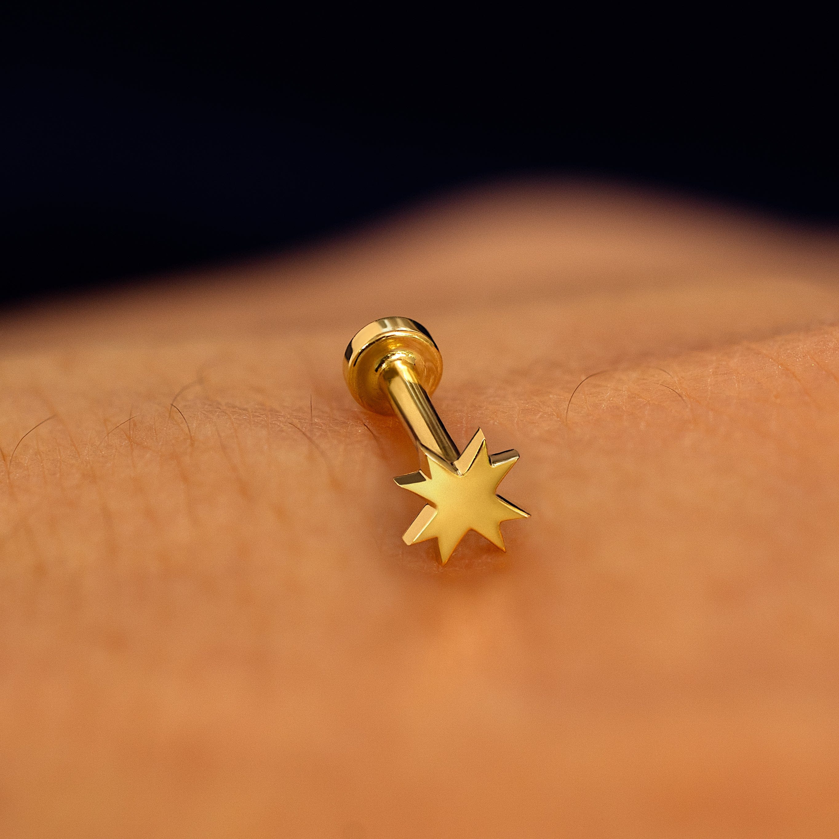 Automic Gold Studio 8 Pointed Star Flatback Piercing