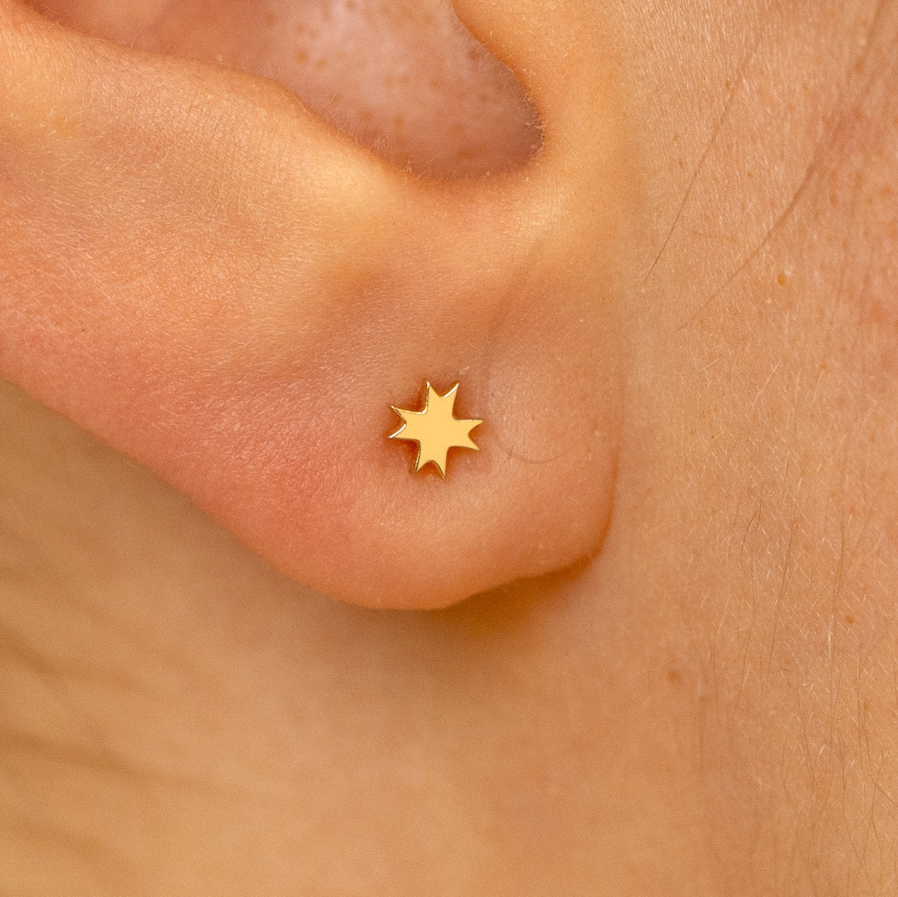 Automic Gold Studio 8 Pointed Star Flatback Piercing