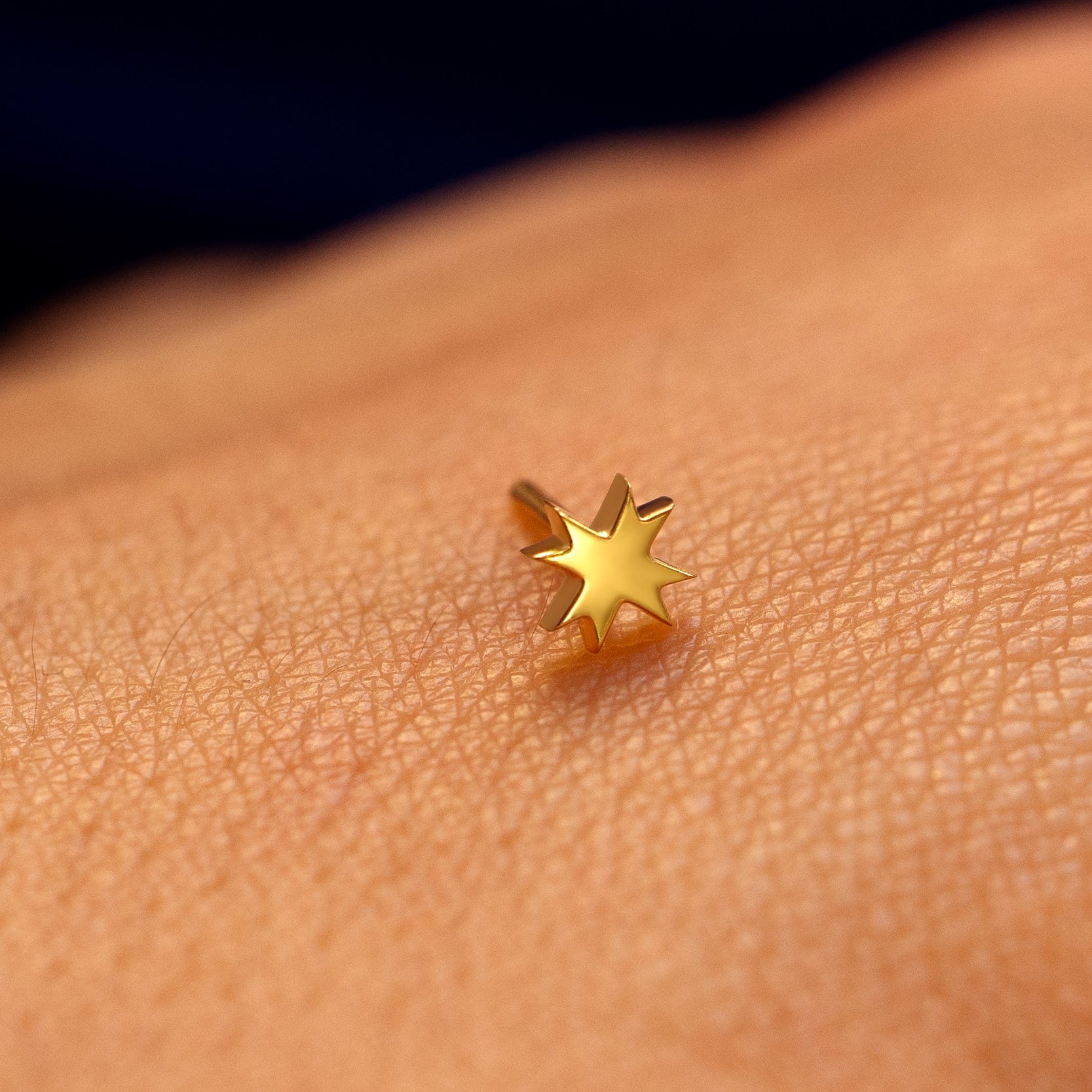 Automic Gold Studio 8 Pointed Star Flatback Piercing