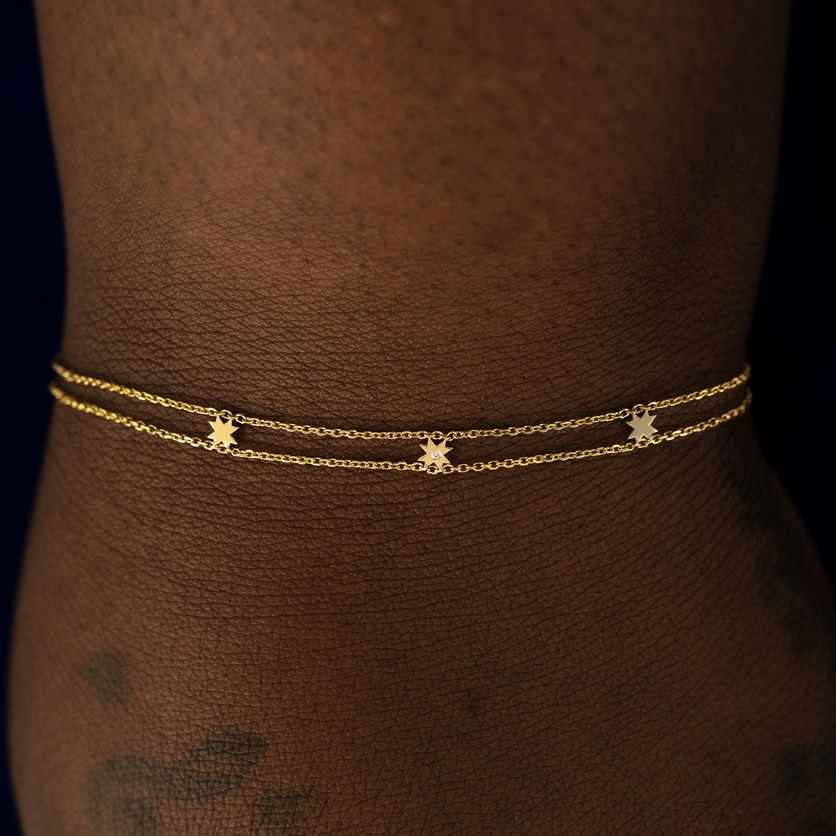 Automic Gold Studio Past Present Future 8 Pointed Star Bracelet