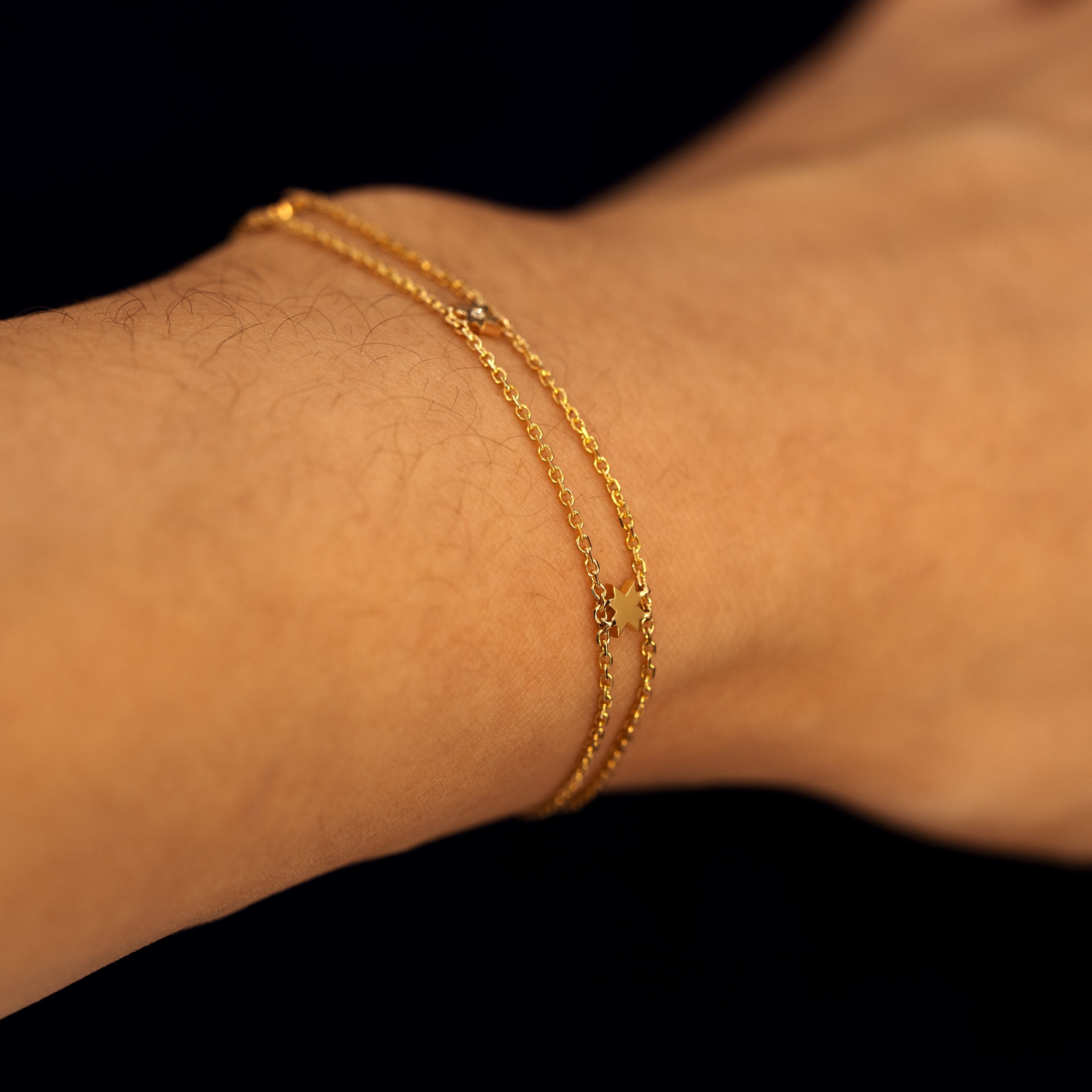 Automic Gold Studio Past Present Future 8 Pointed Star Bracelet