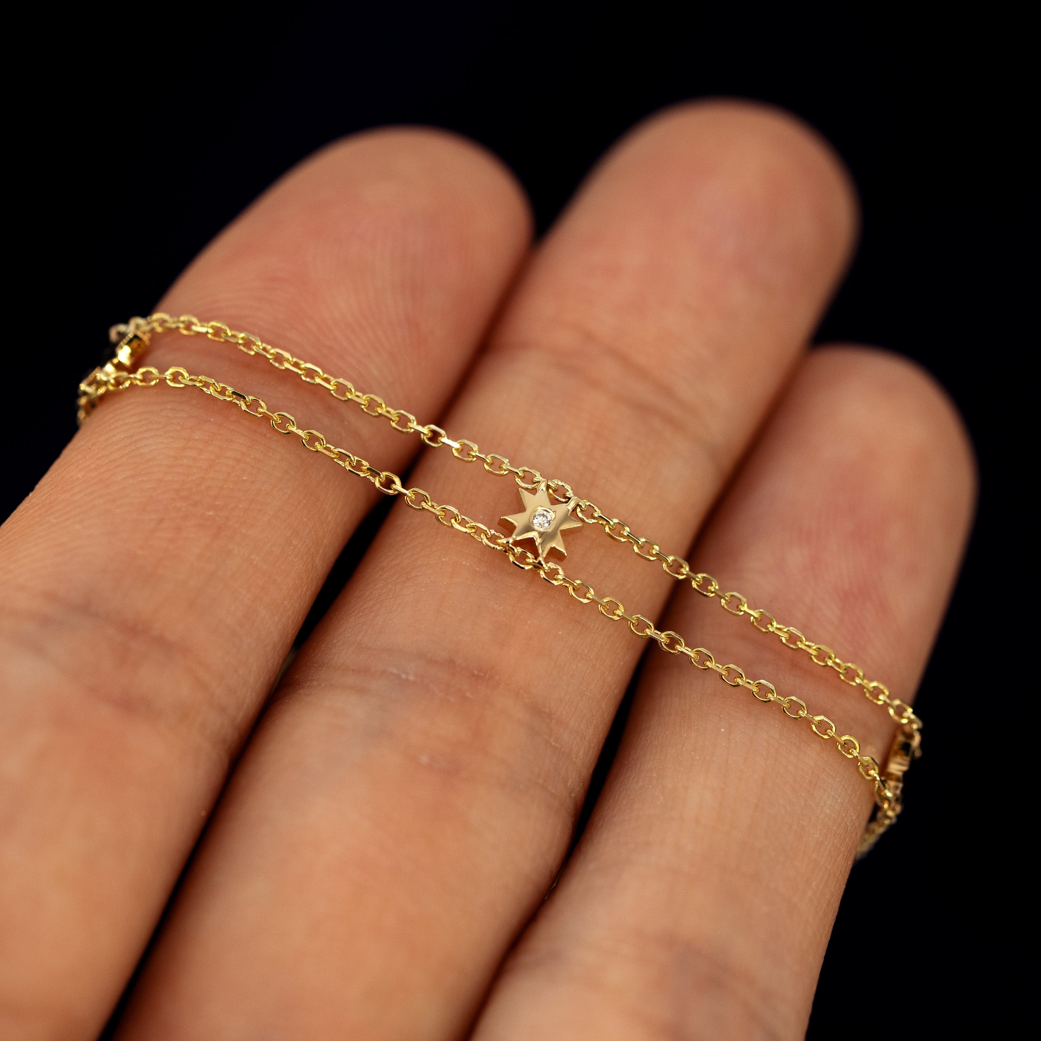 Automic Gold Studio Past Present Future 8 Pointed Star Bracelet