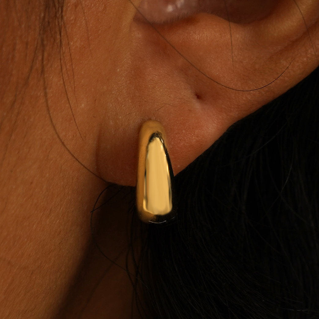 Automic Gold Studio Teardrop Huggie Hoops