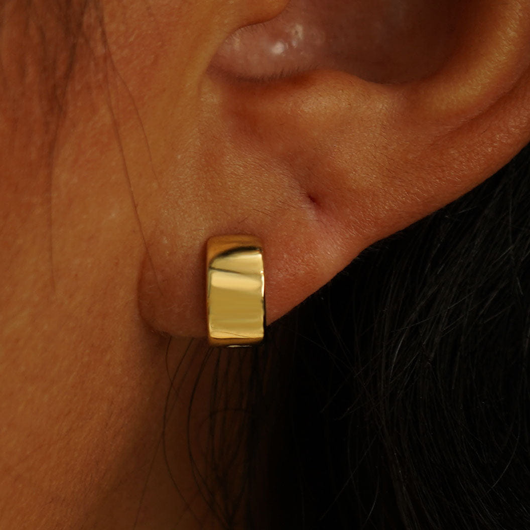 Automic Gold Studio Extra Wide Huggie Hoops