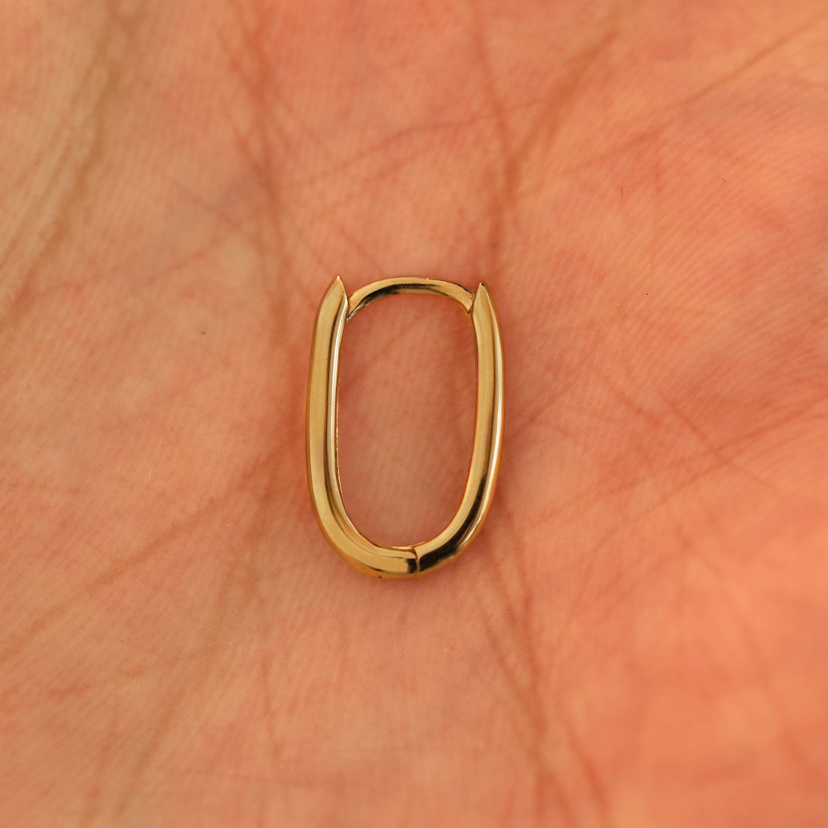 Automic Gold Studio Oval Huggie Hoops