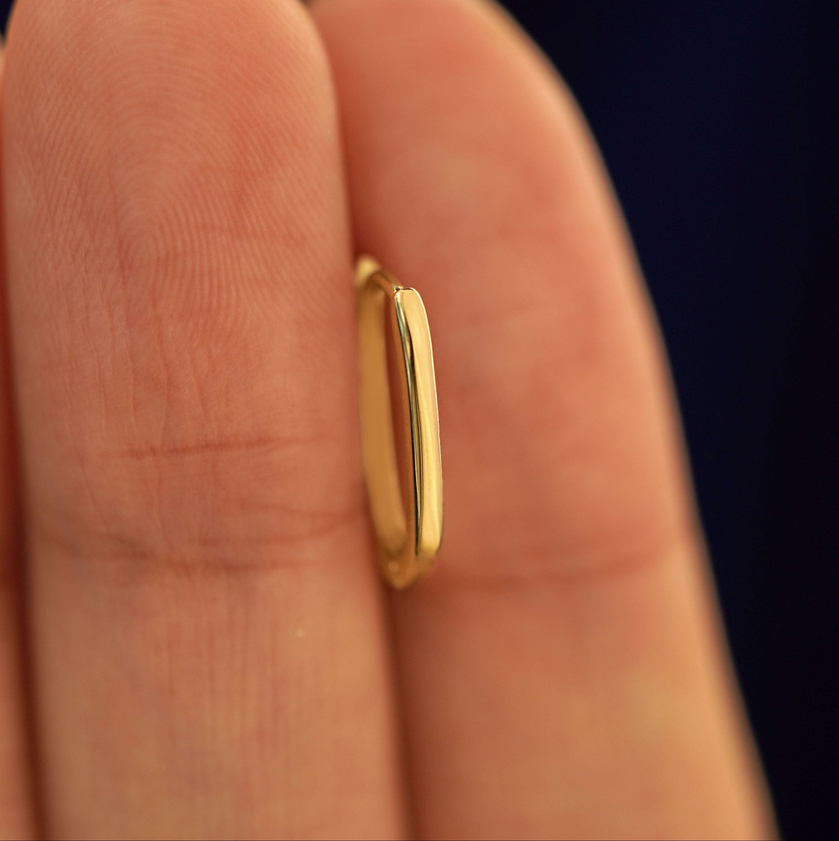 Automic Gold Studio Oval Huggie Hoops