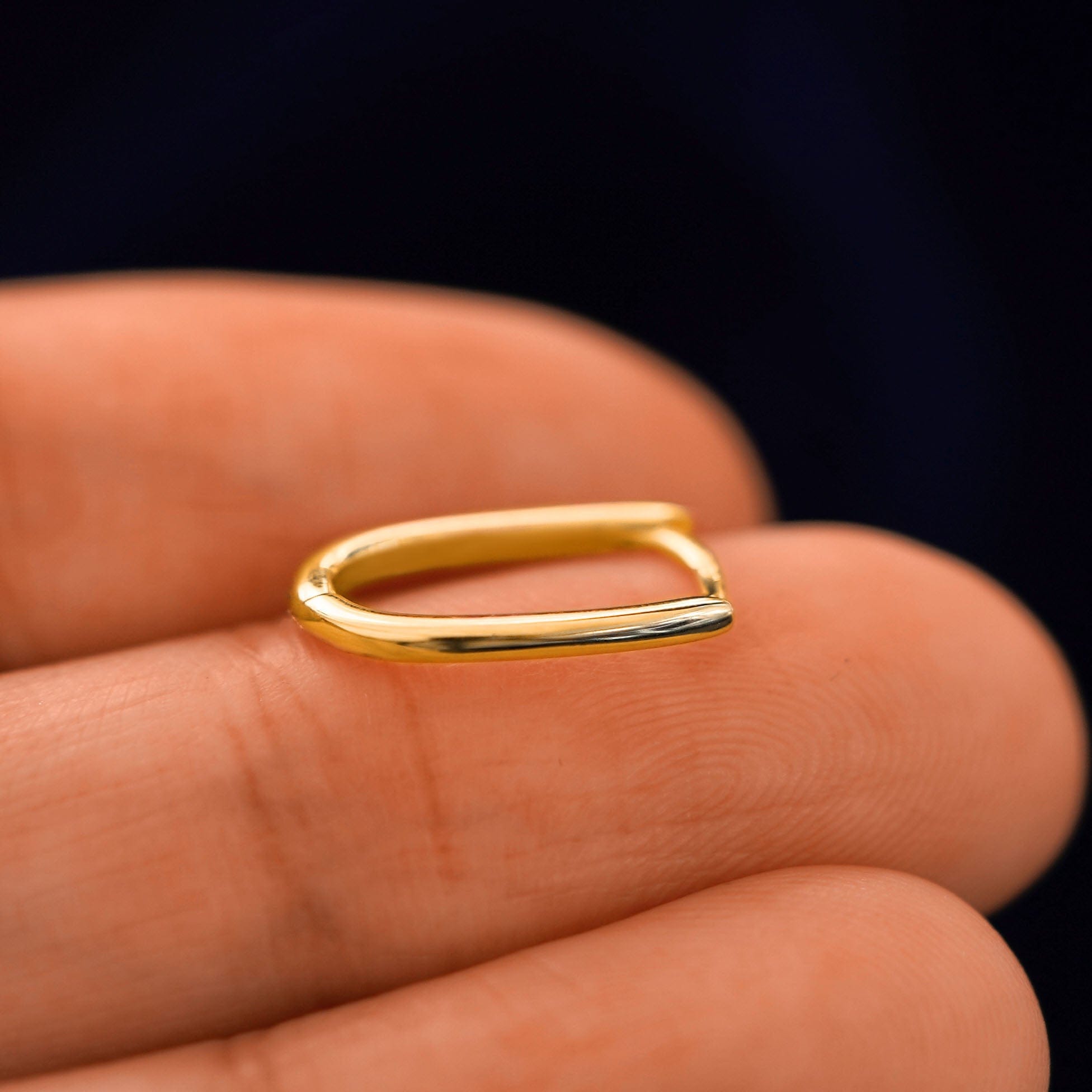 Automic Gold Studio Oval Huggie Hoops