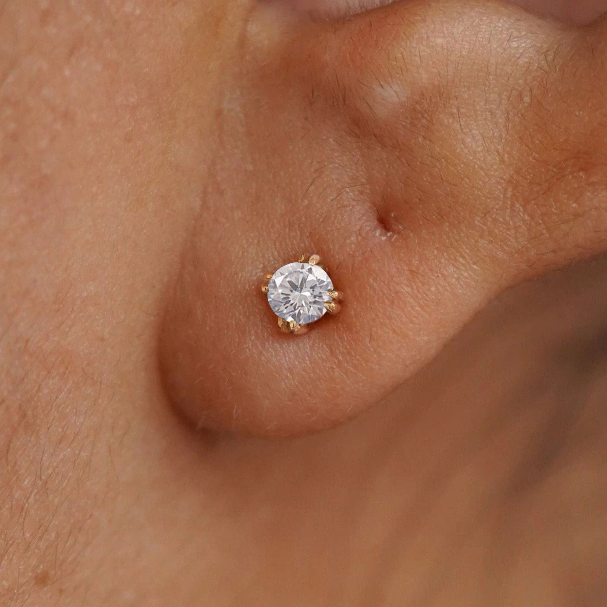 Automic Gold Studio Lab Diamond Earring