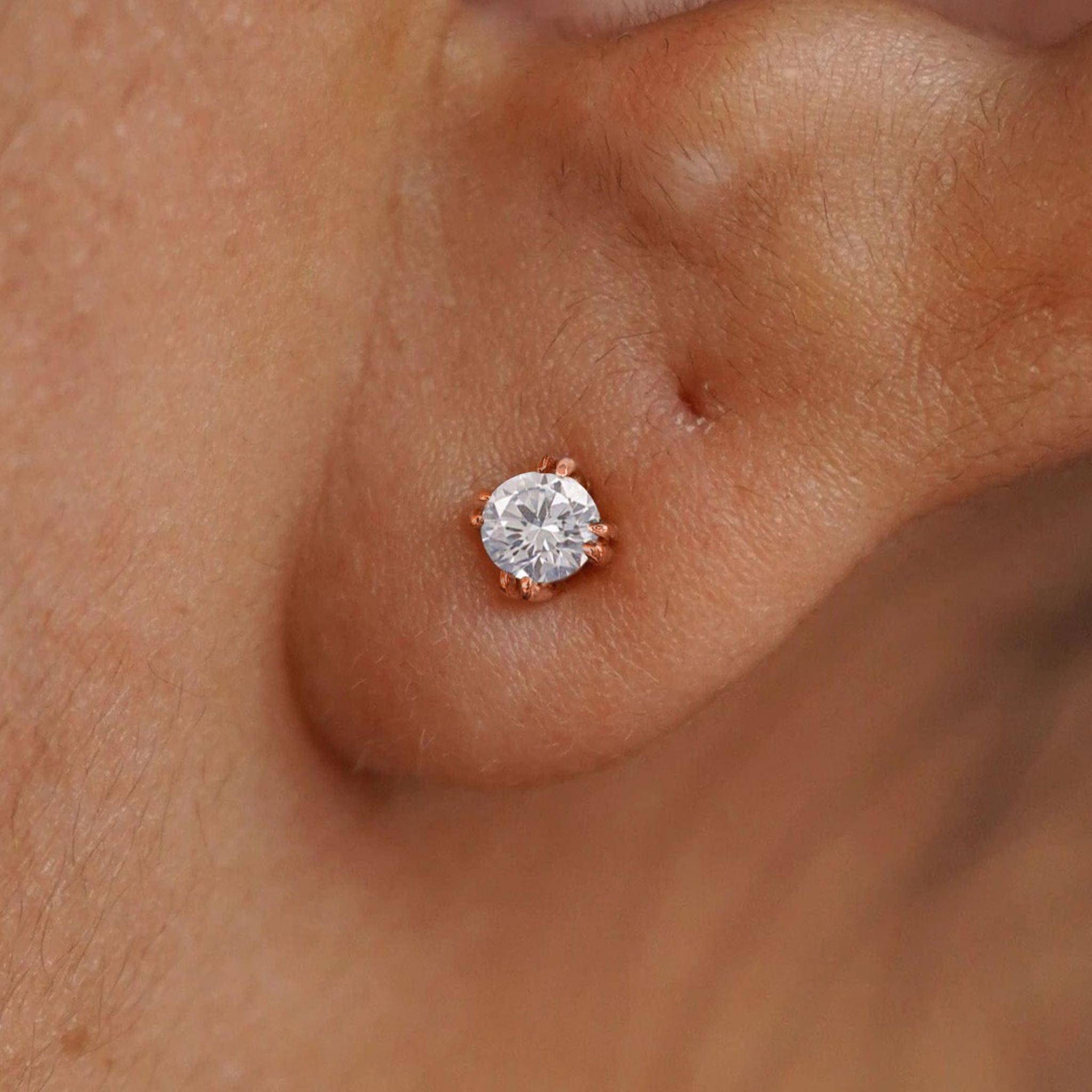 Automic Gold Studio Lab Diamond Earring