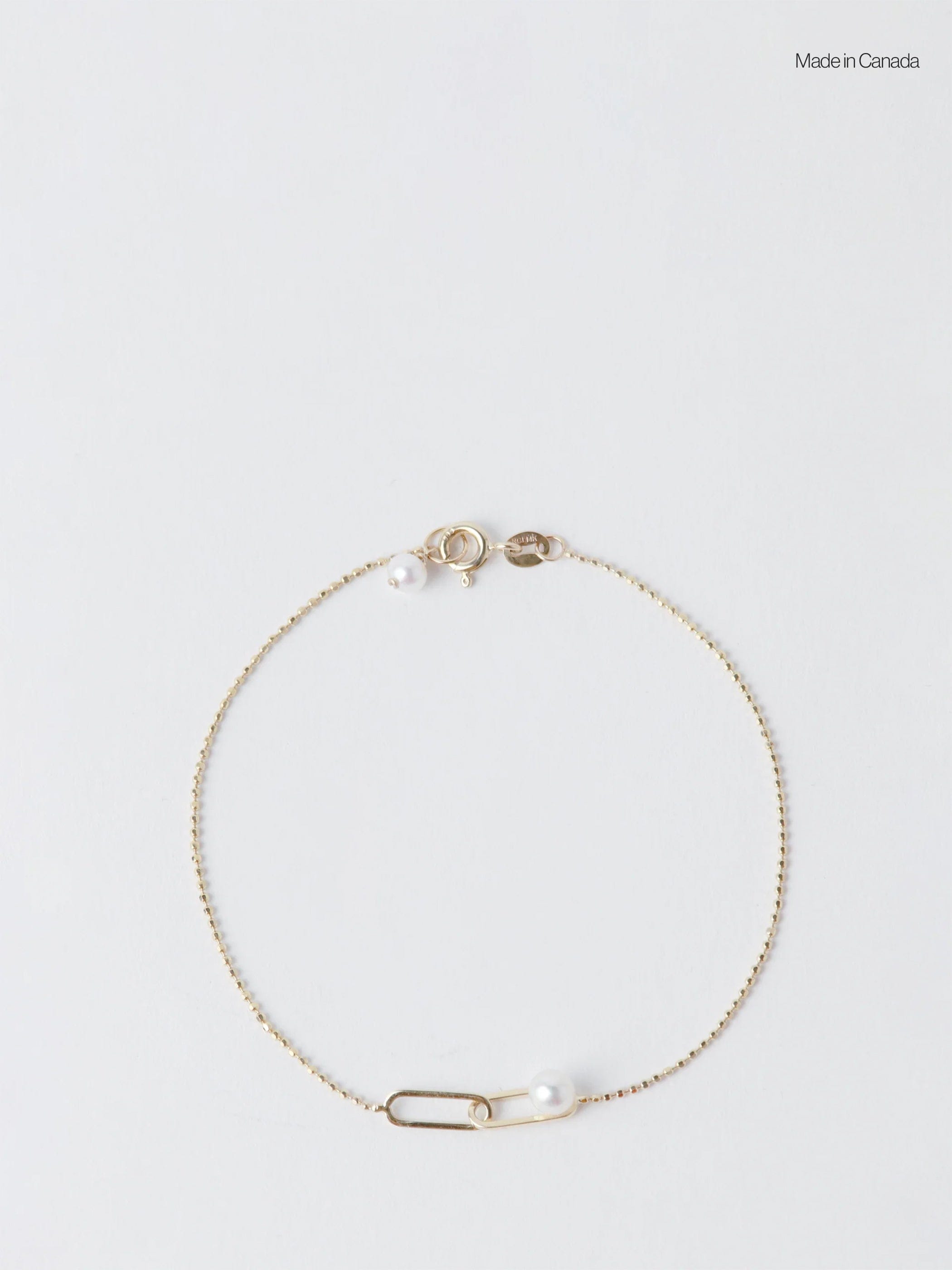 Poppy Finch Double Link Pearl Bracelet