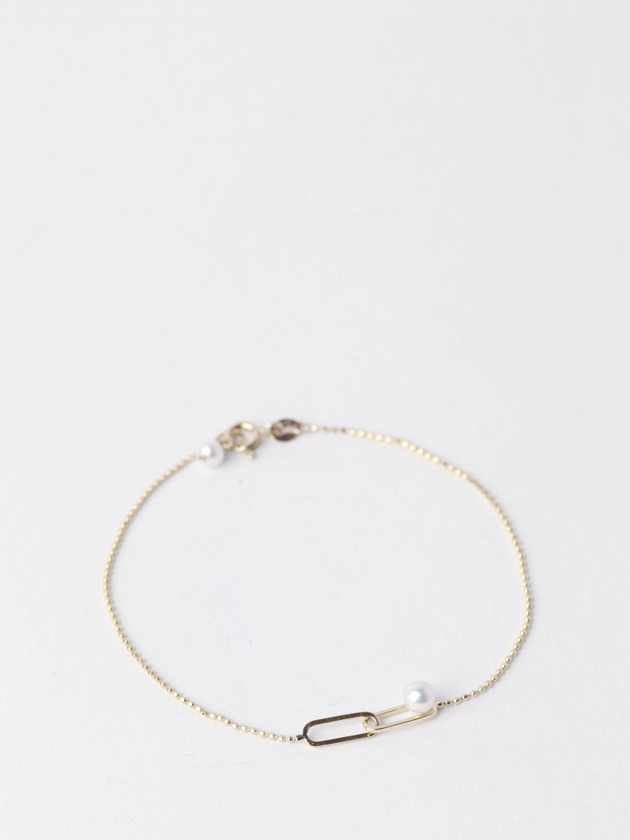 Poppy Finch Double Link Pearl Bracelet