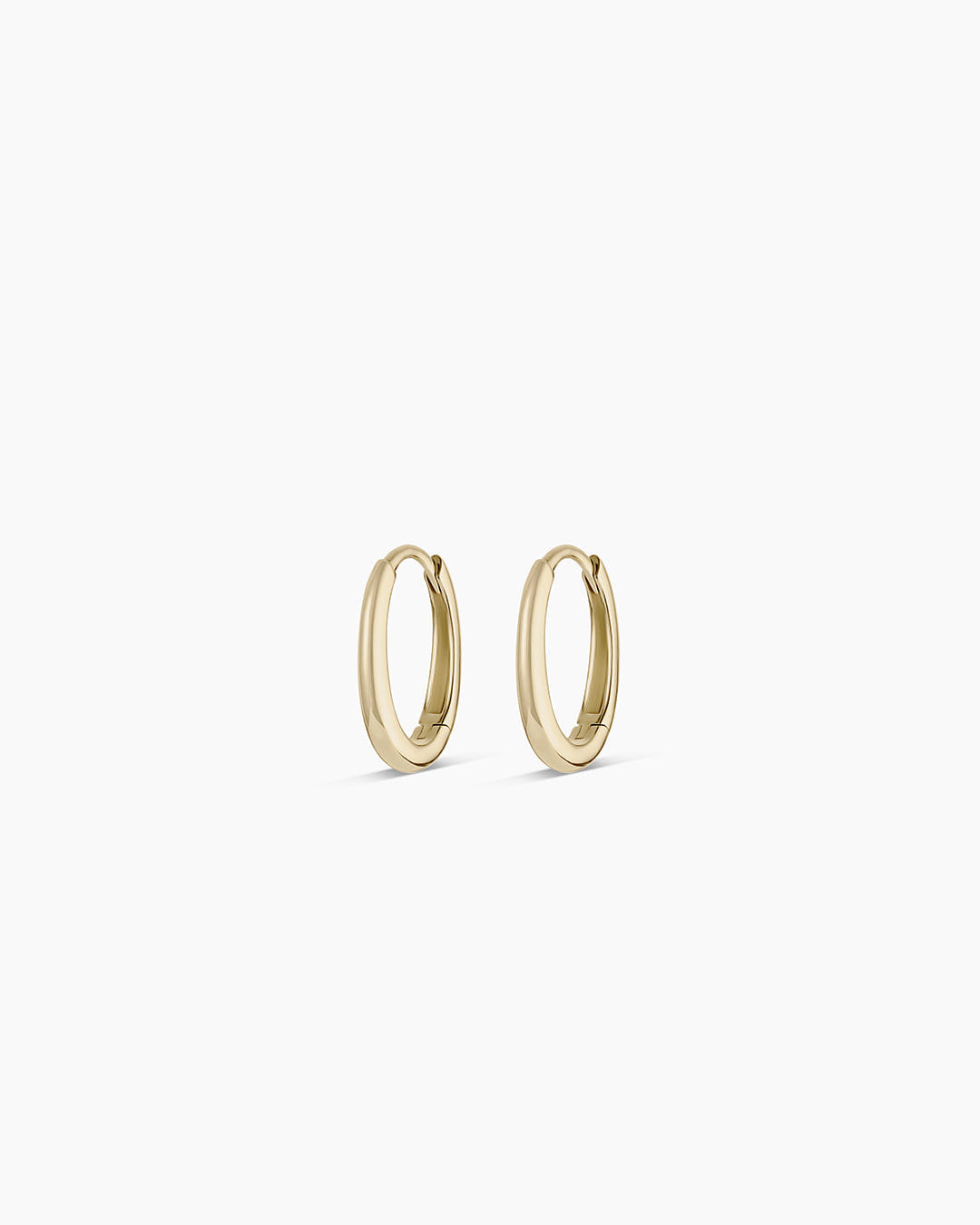 Fine 14K Gold Everyday Oval Huggies