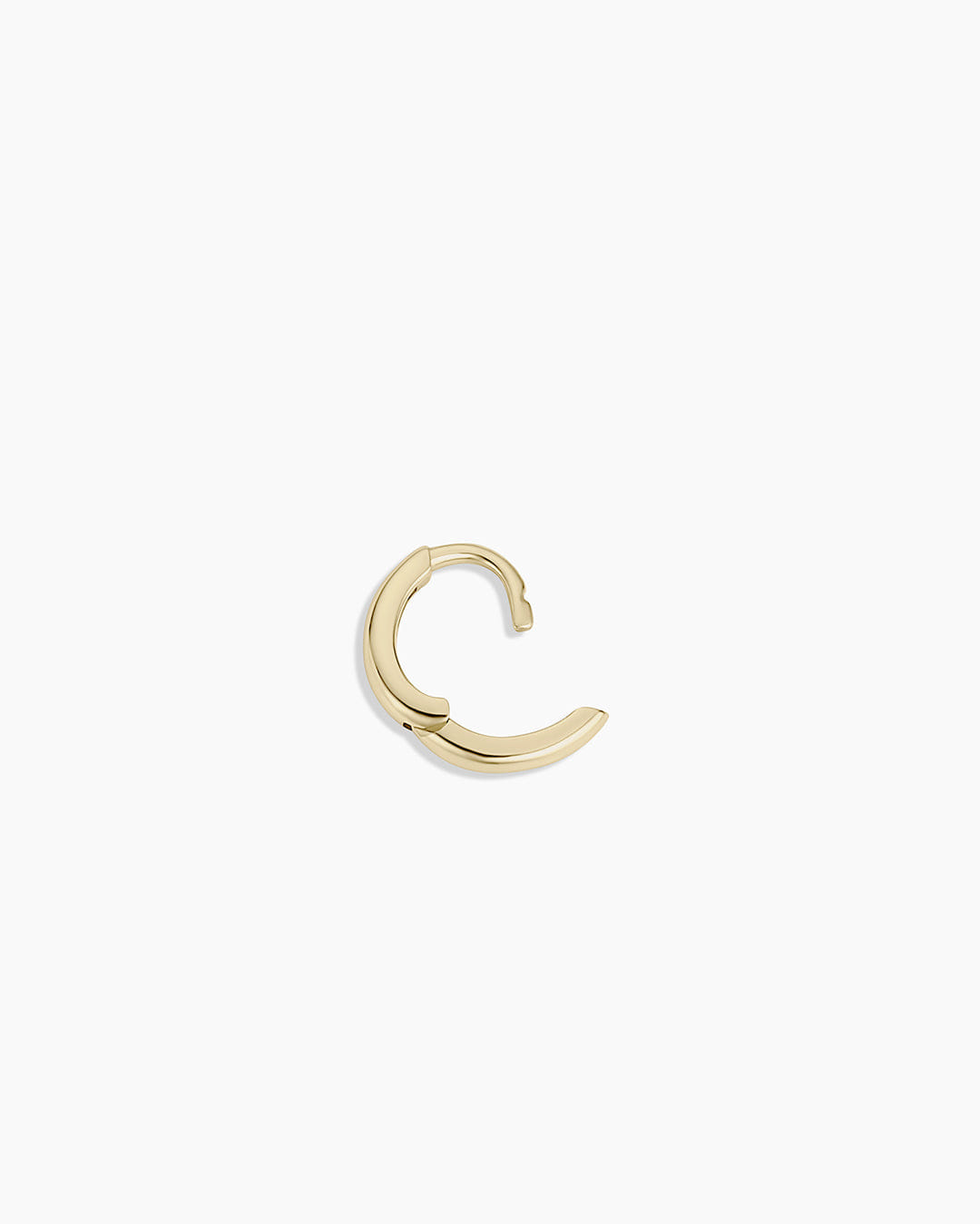 Fine 14K Gold Everyday Oval Single Huggie