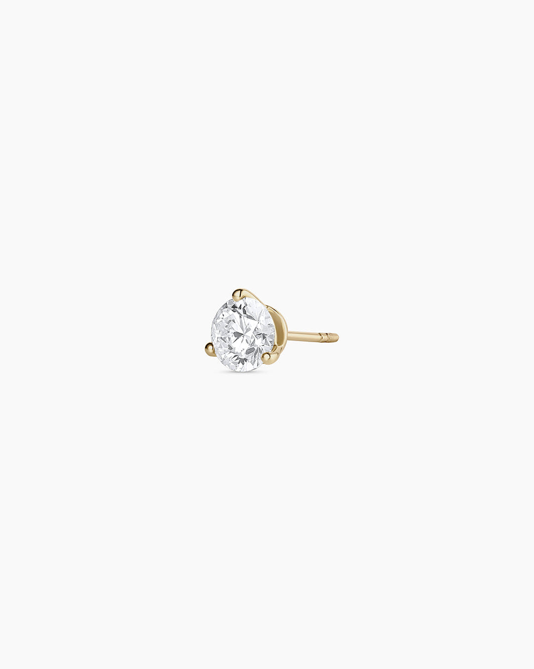 Fine 14K Lab Grown Diamond Solitaire Single Stud