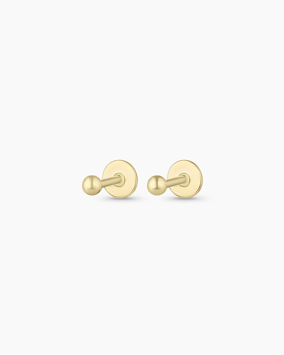 Fine 14K Gold Newport Flat Back Studs