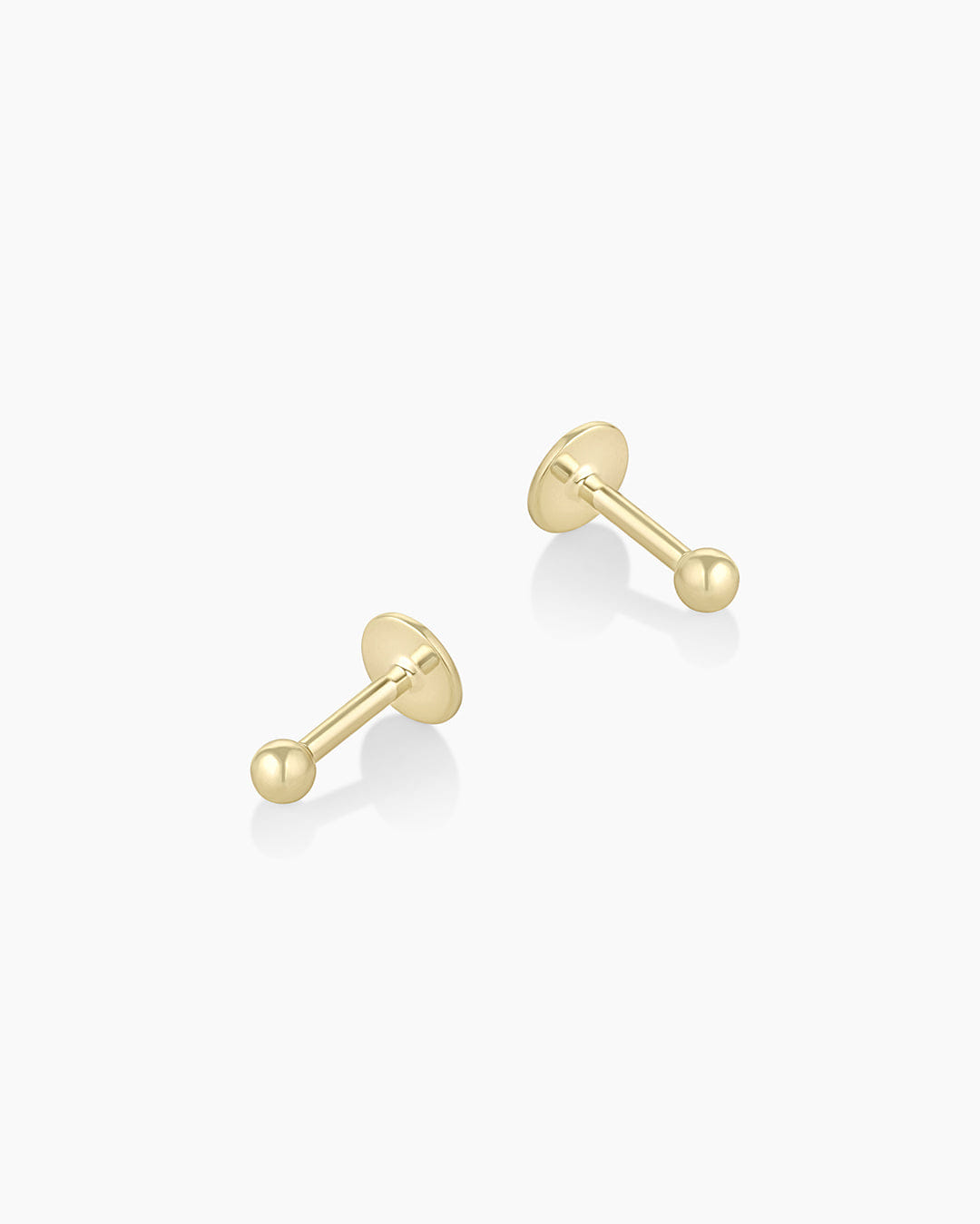 Fine 14K Gold Newport Flat Back Studs