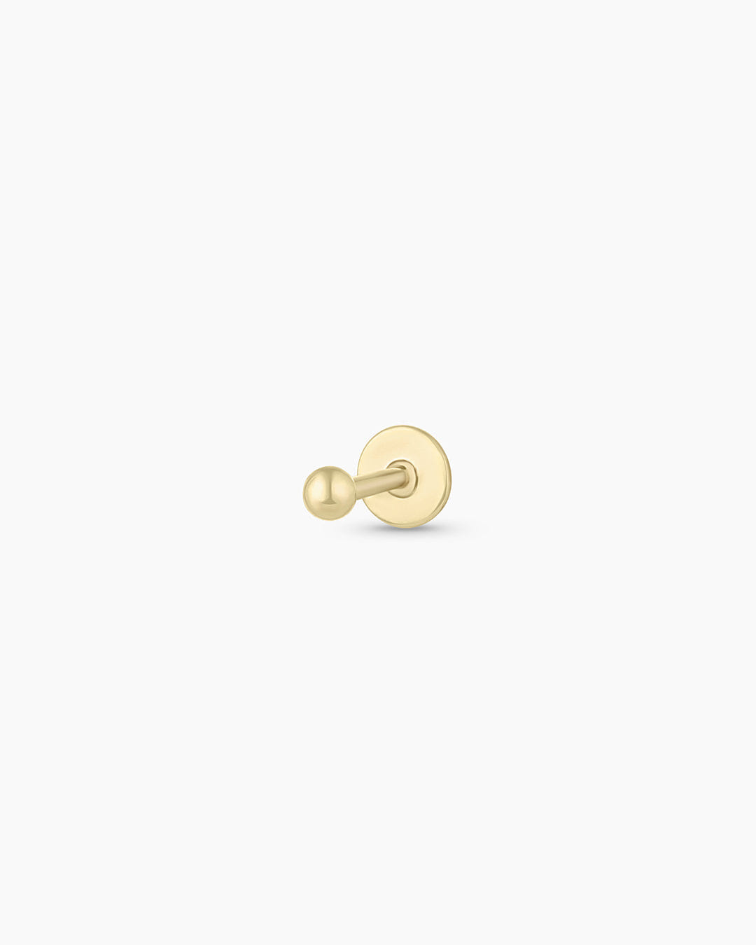 Fine 14K Gold Newport Flat Back Single Stud