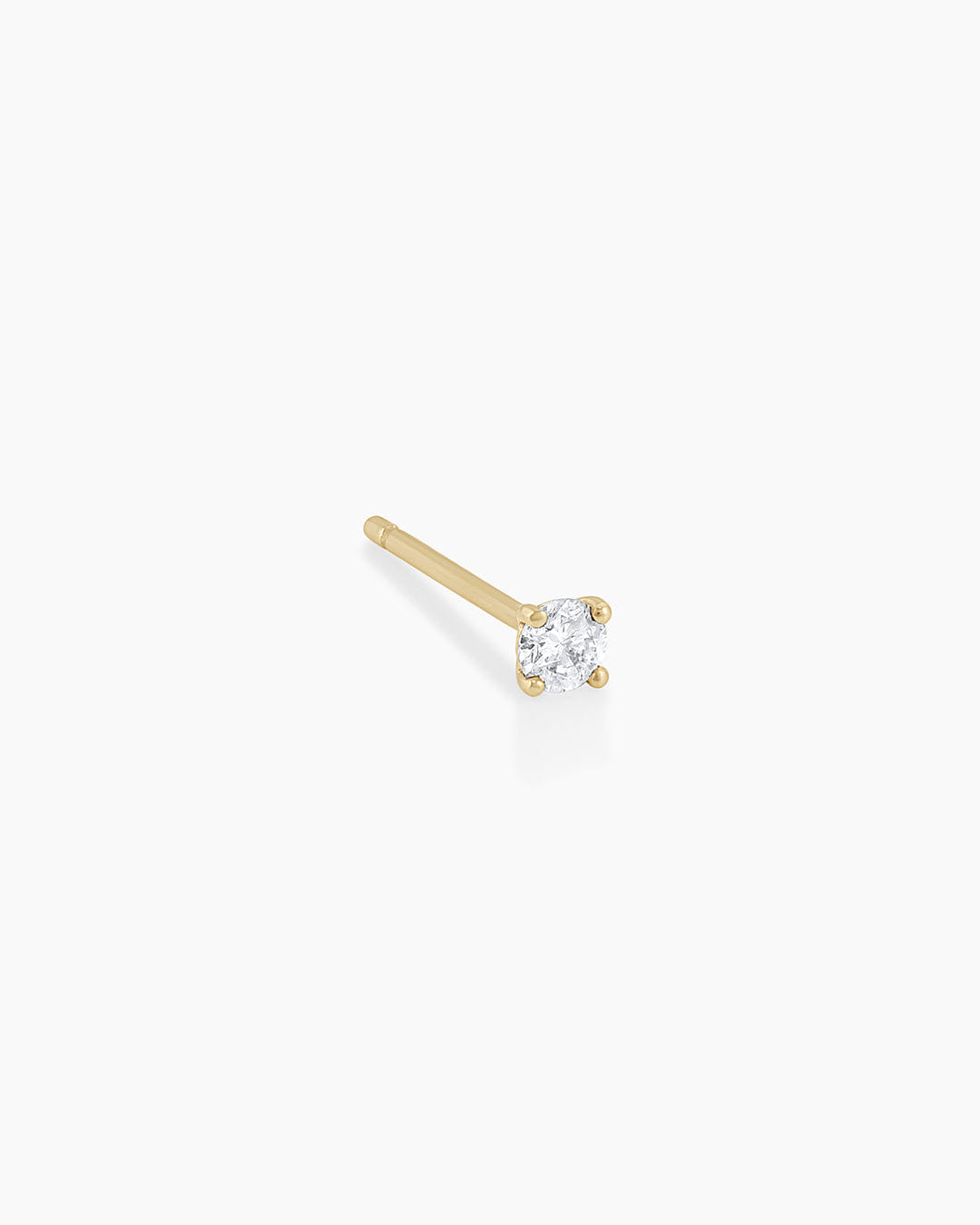 Fine 14K Diamond Solitaire Single Stud