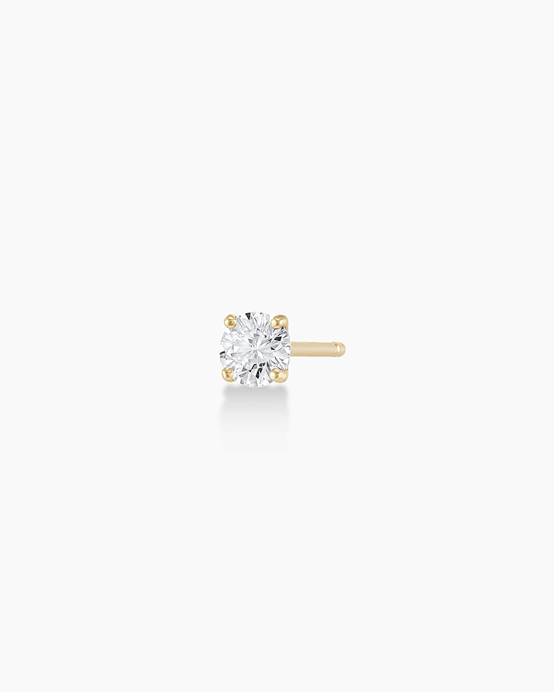 Fine 14K Diamond Solitaire Single Stud