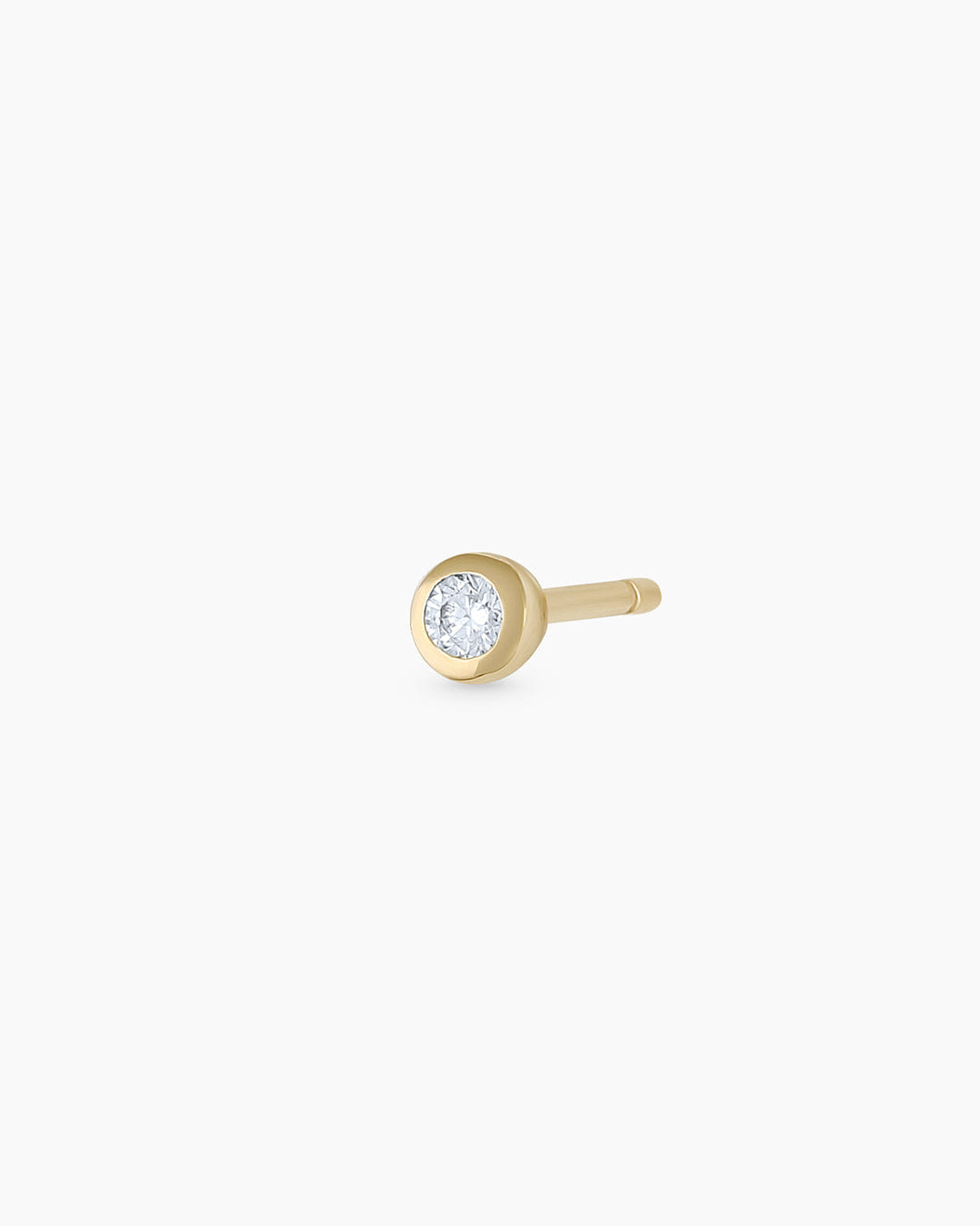 Fine 14K Classic Diamond Single Stud
