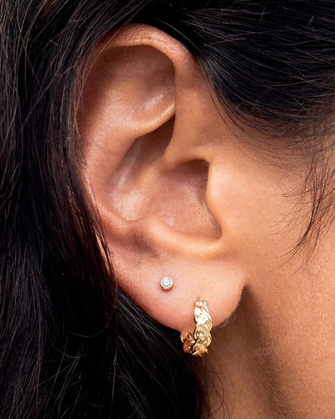 Fine 14K Classic Diamond Single Stud