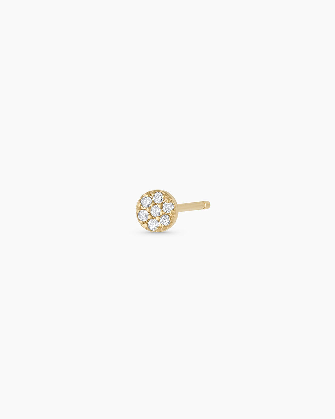 Fine 14K Diamond Pavé Single Stud