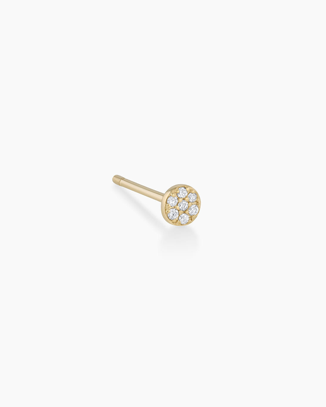 Fine 14K Diamond Pavé Single Stud
