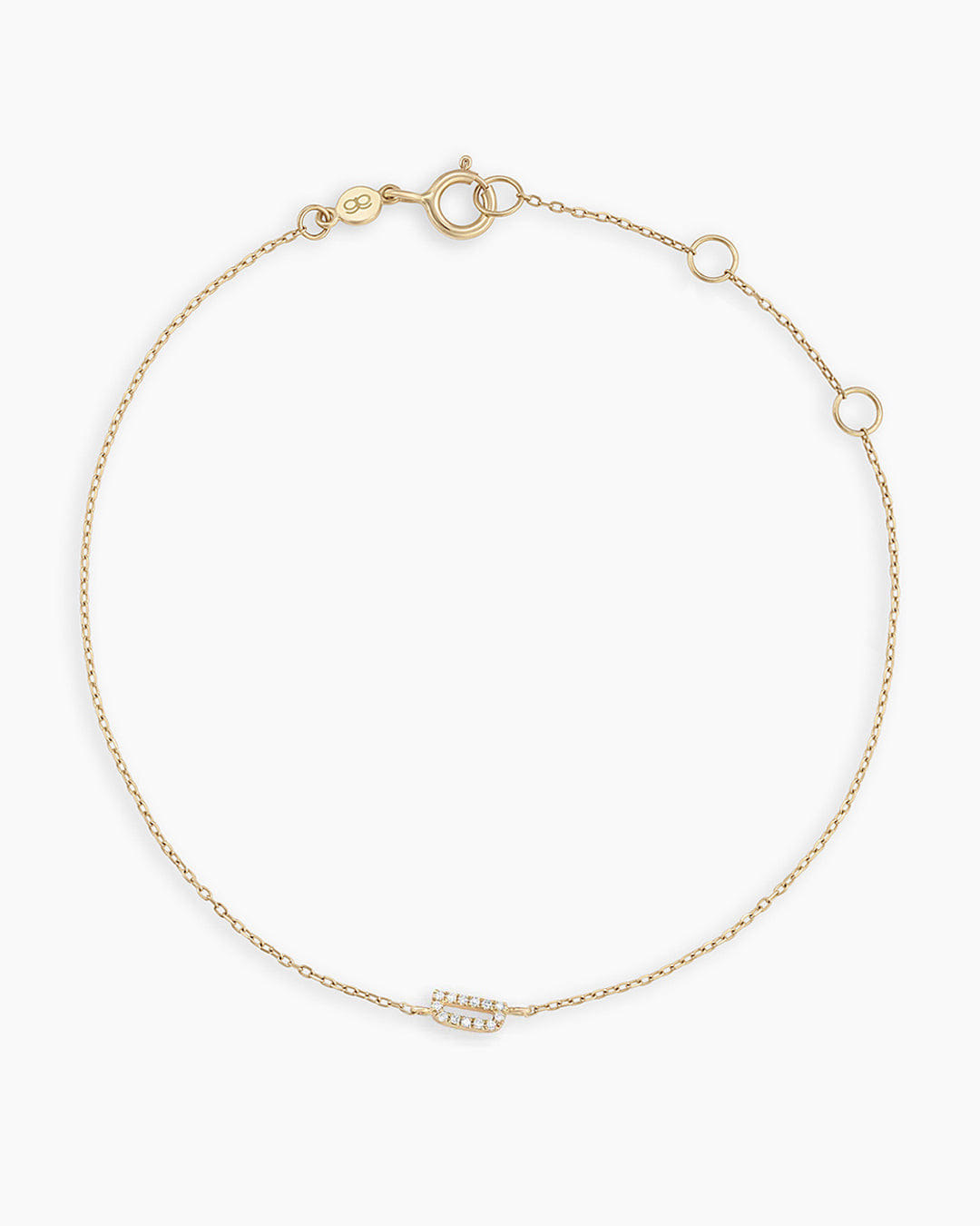 Fine 14K Diamond Pavé Alphabet Bracelet
