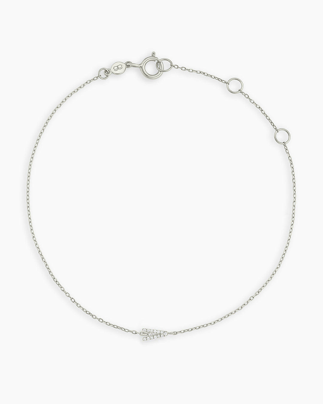 Fine 14K Diamond Pavé Alphabet Bracelet