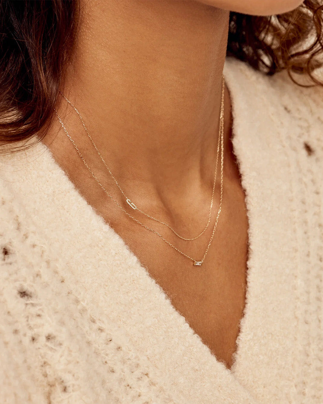Fine 14K Gold Alphabet Necklace