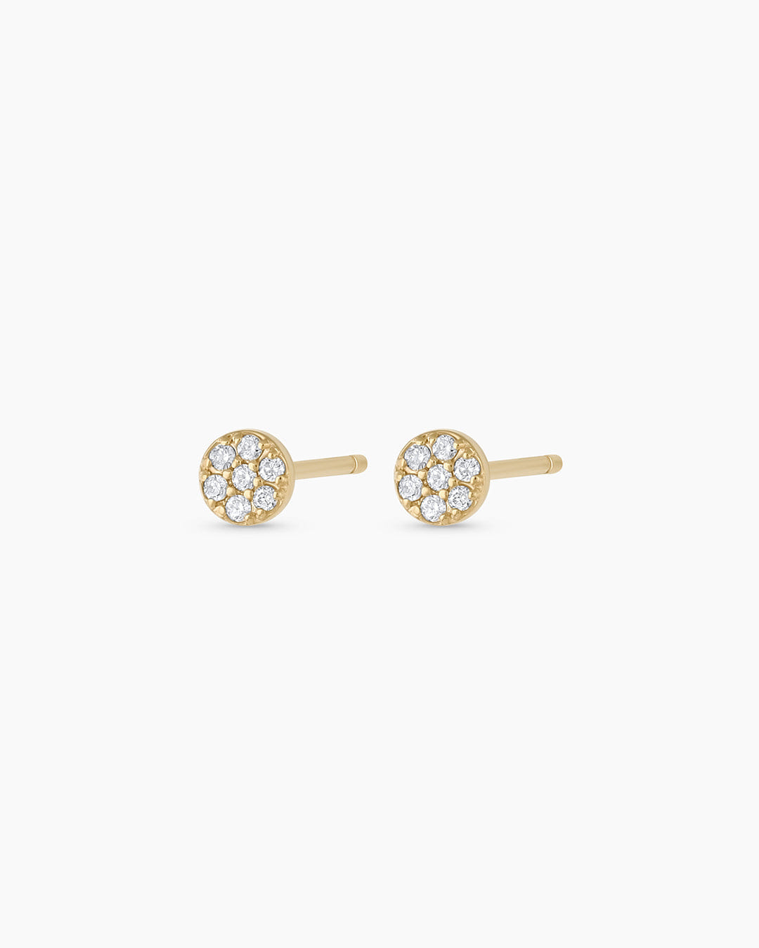 Fine 14K Diamond Pavé Studs