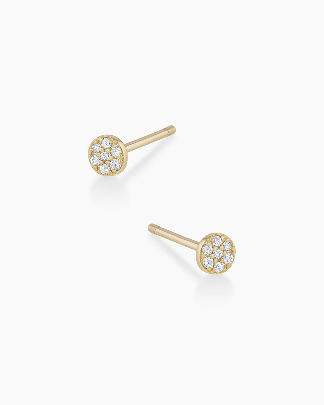 Fine 14K Diamond Pavé Studs