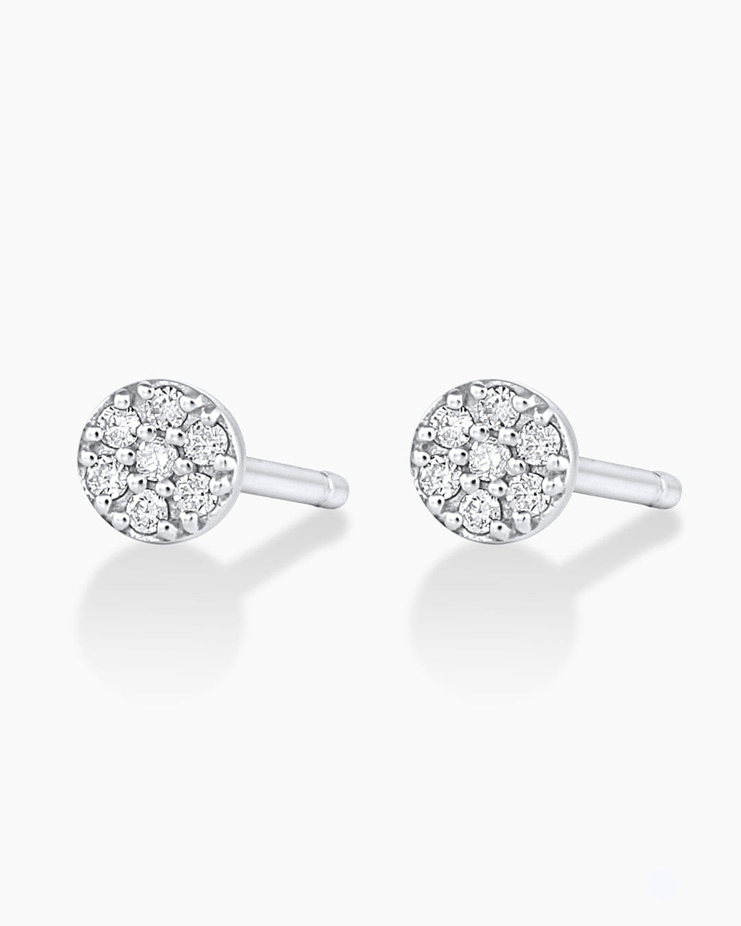 Fine 14K Diamond Pavé Studs
