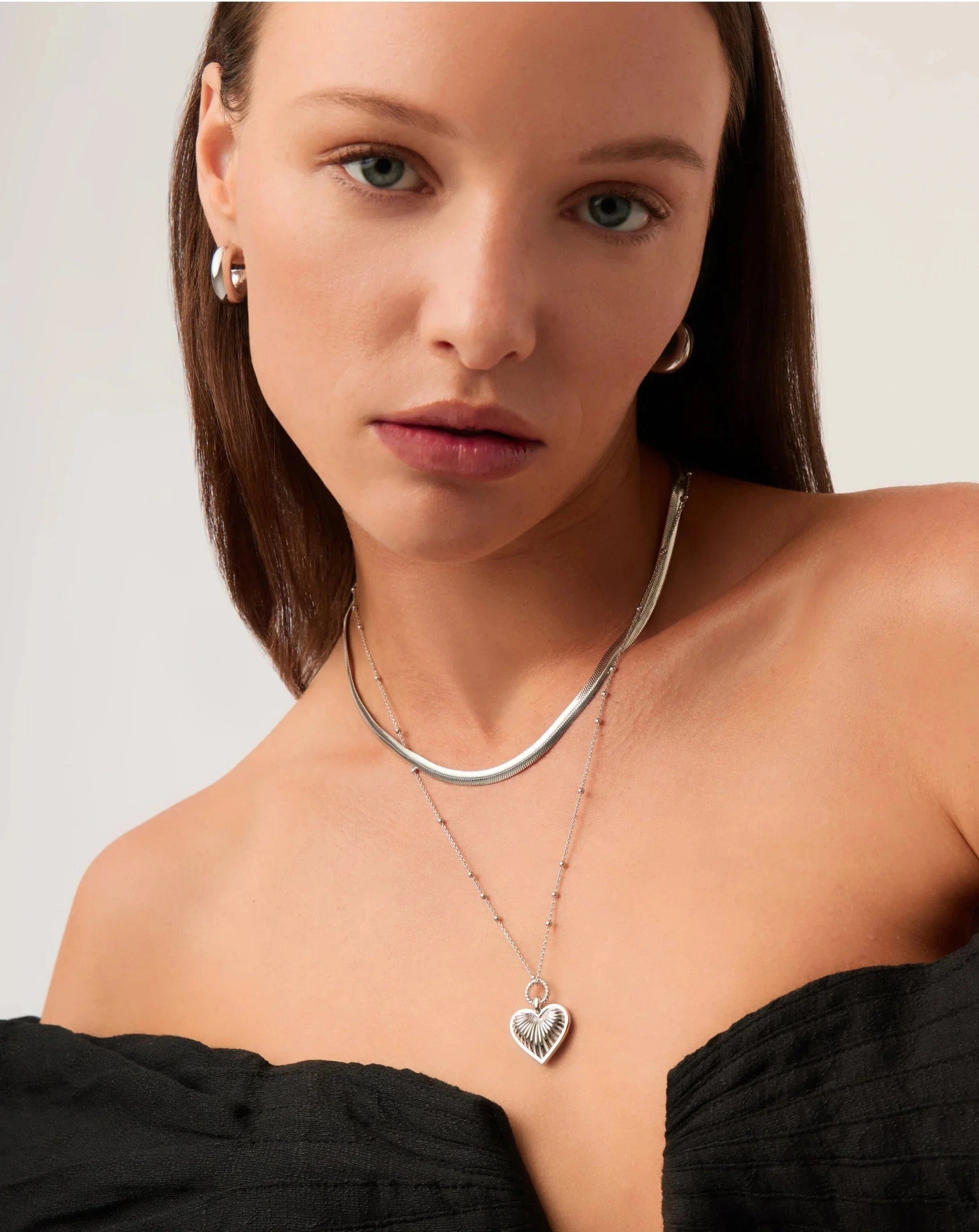 Classic Snake Chain Necklace | Silver Plated