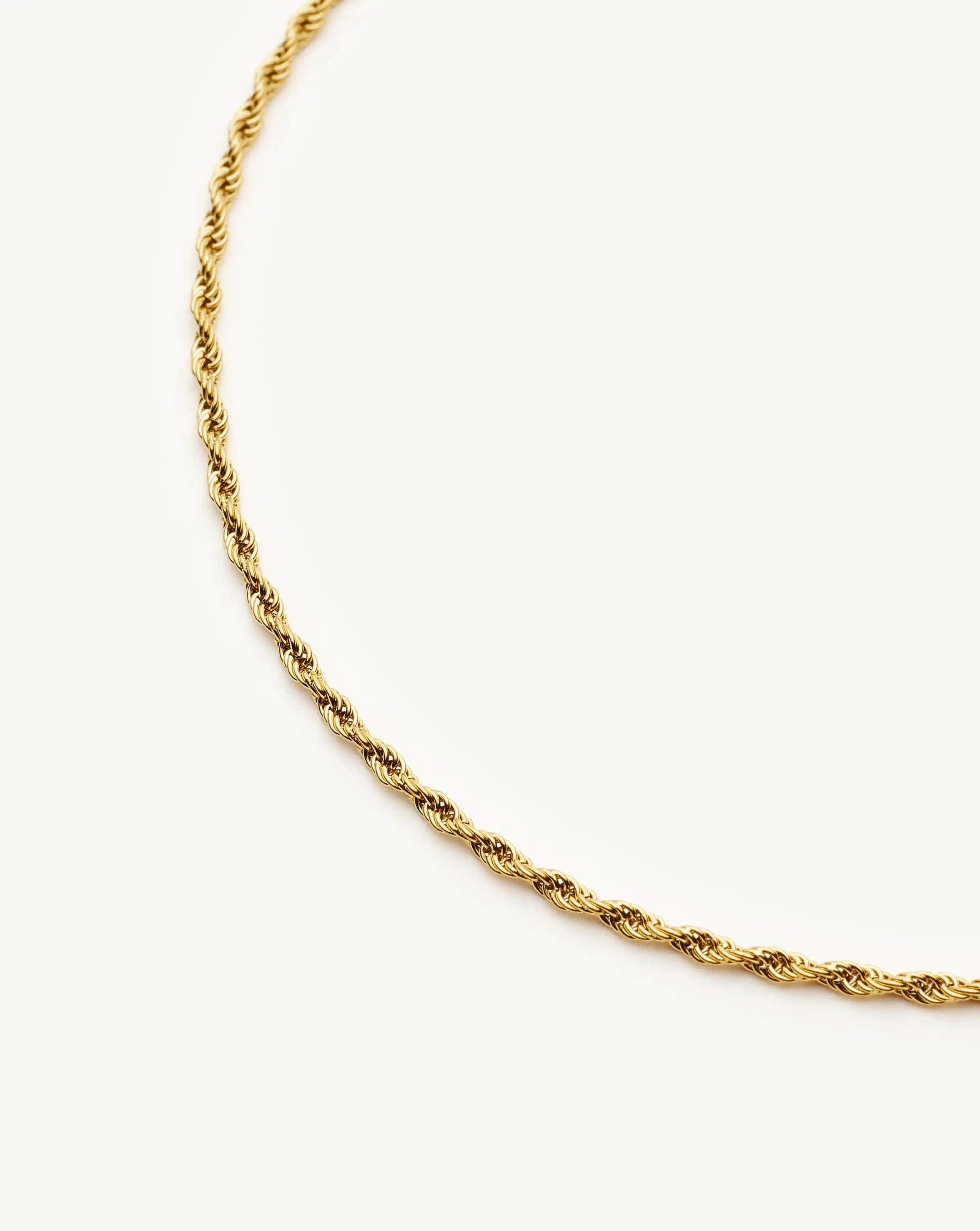 ROPE Medium Rope Chain Necklace | 18ct Gold Plated