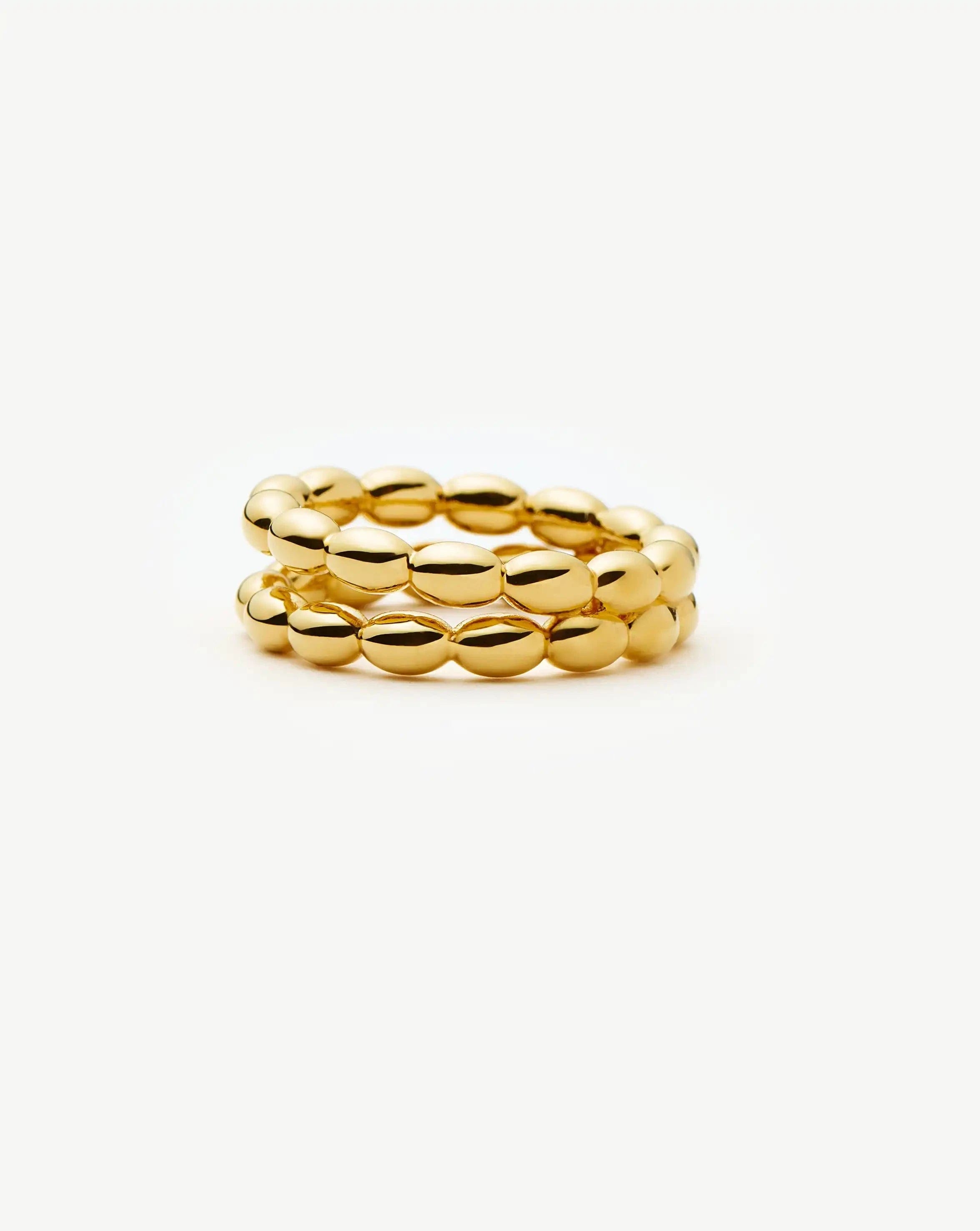 RING Molten Olive Stacked Ring | 18ct Gold Plated