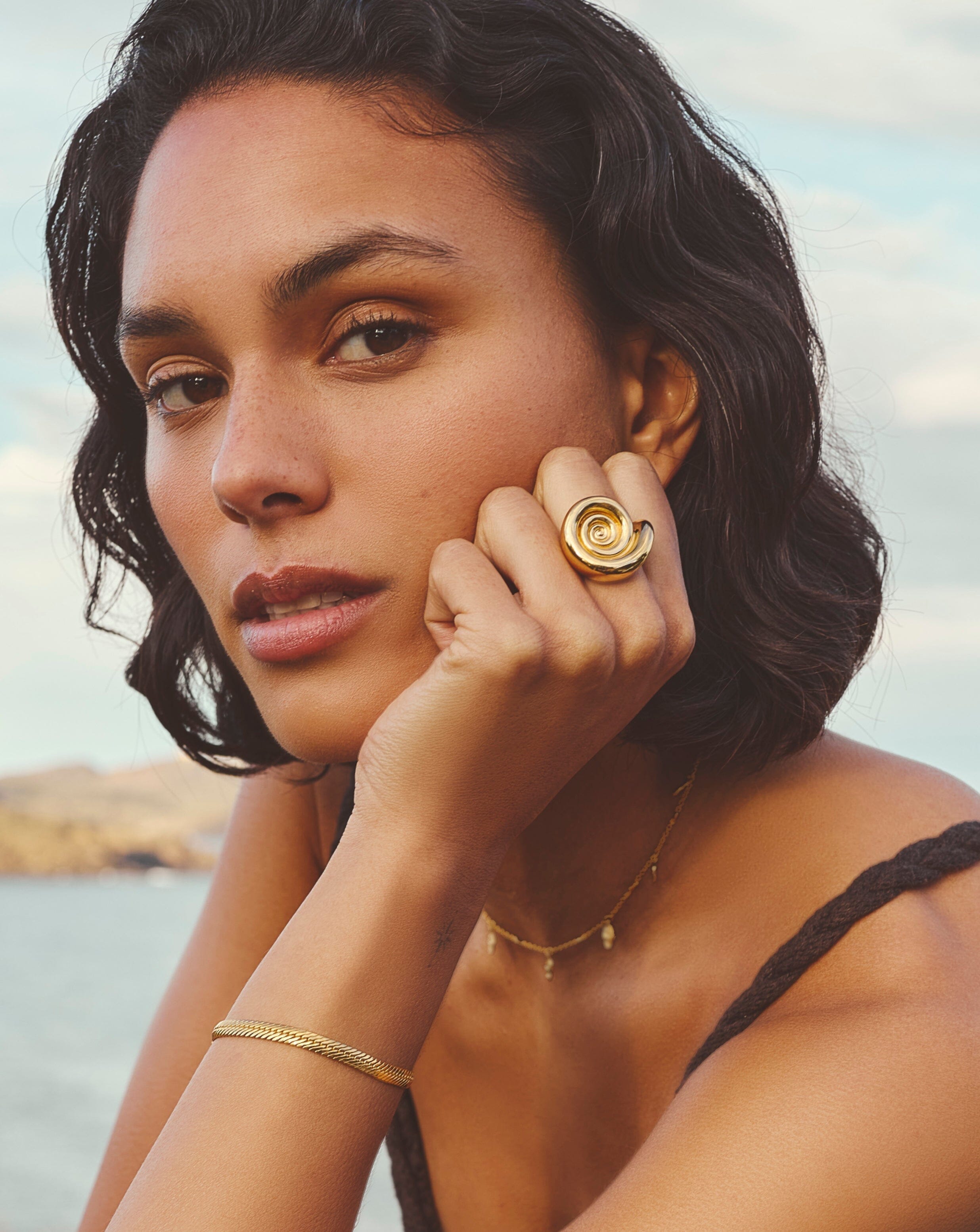 RING Spiral Statement Ring | 18ct Gold Plated